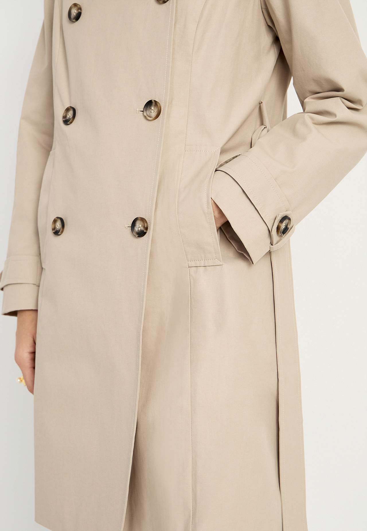 Dobbeltbrystet trenchcoat Tracy