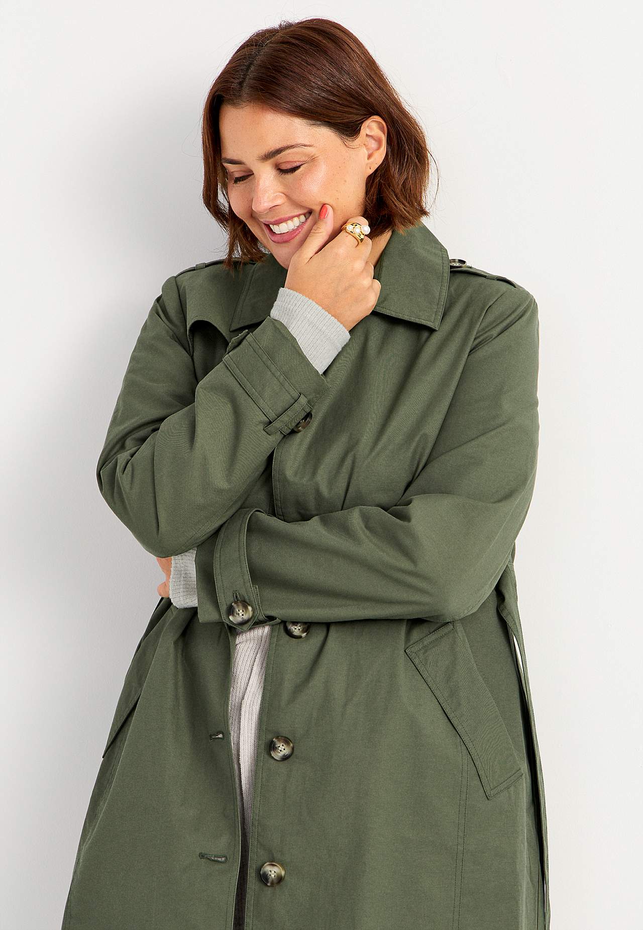 Enkeltradet trenchcoat
