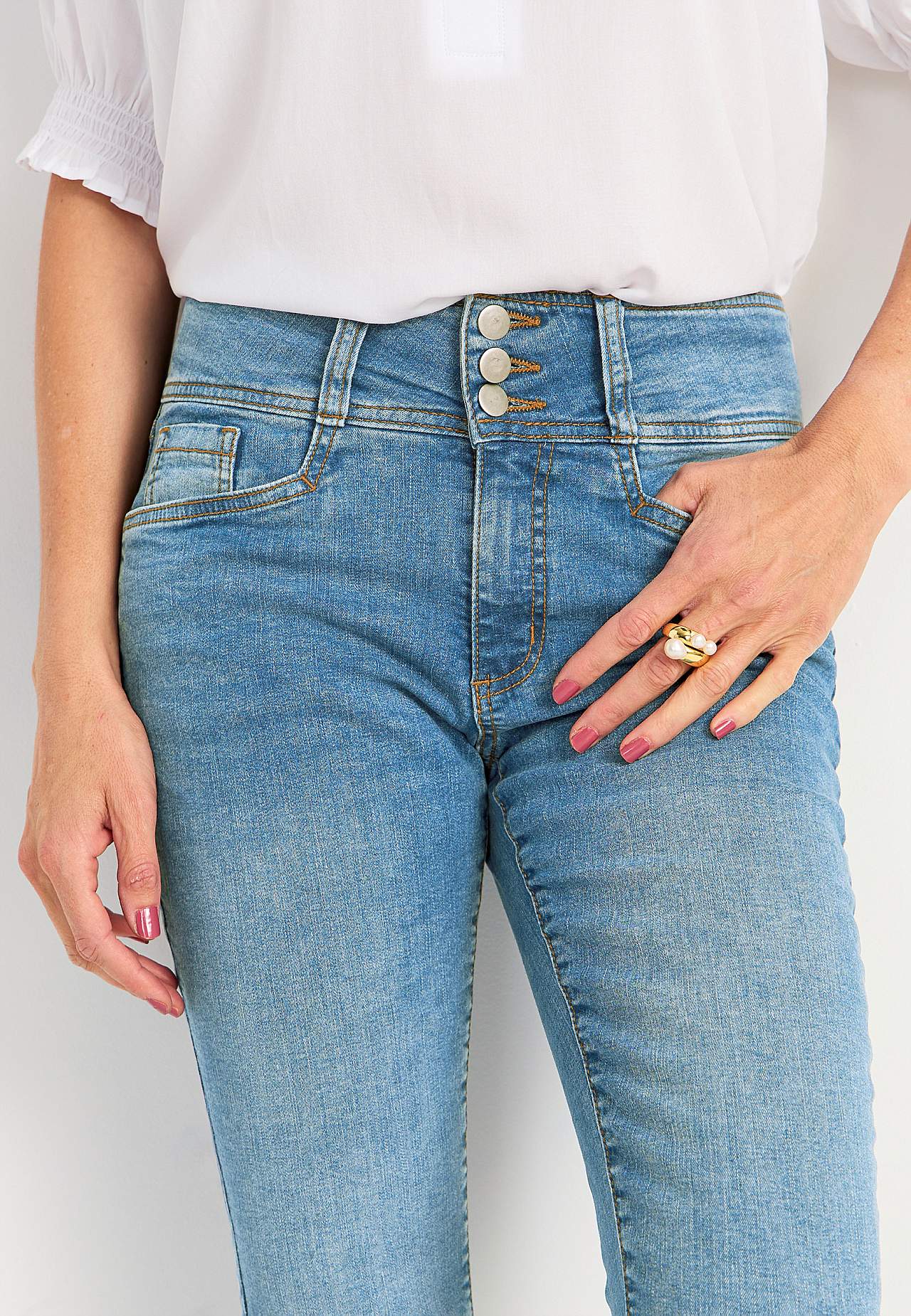 Bootcut jeans med høj talje