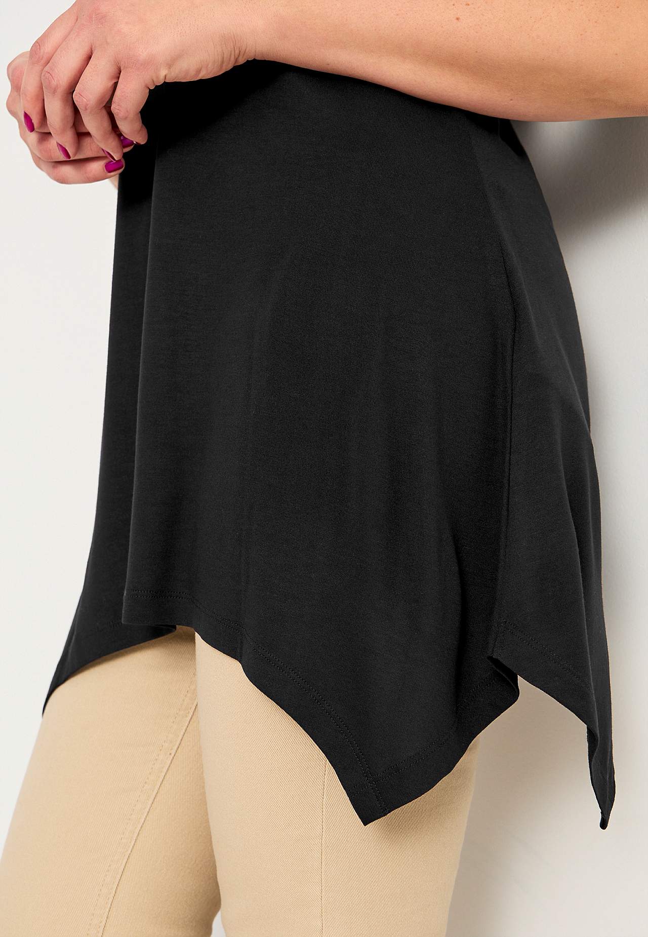 Asymmetrisk jerseytunika