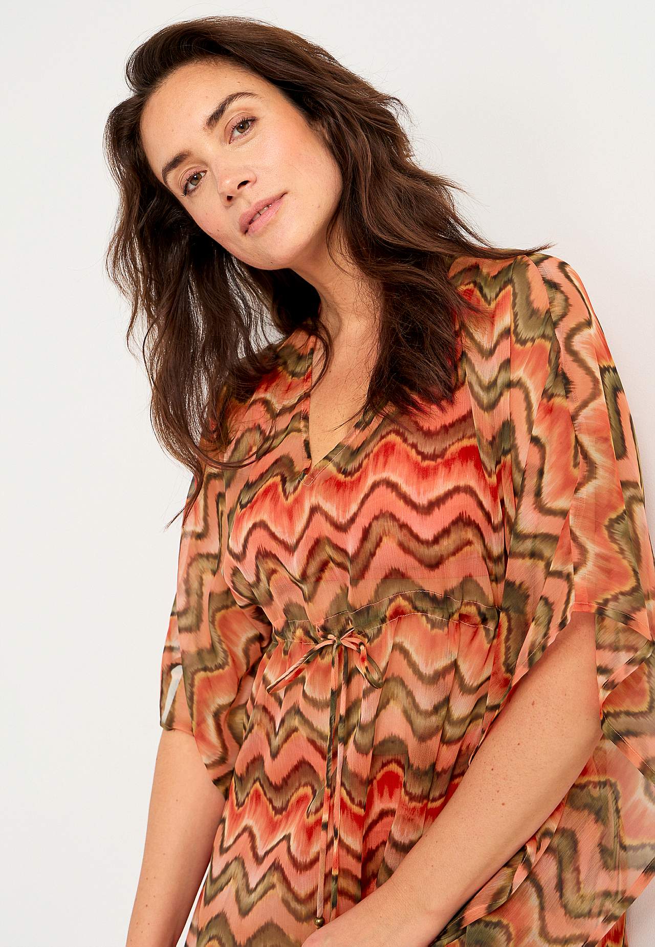 Mønstret strandkaftan