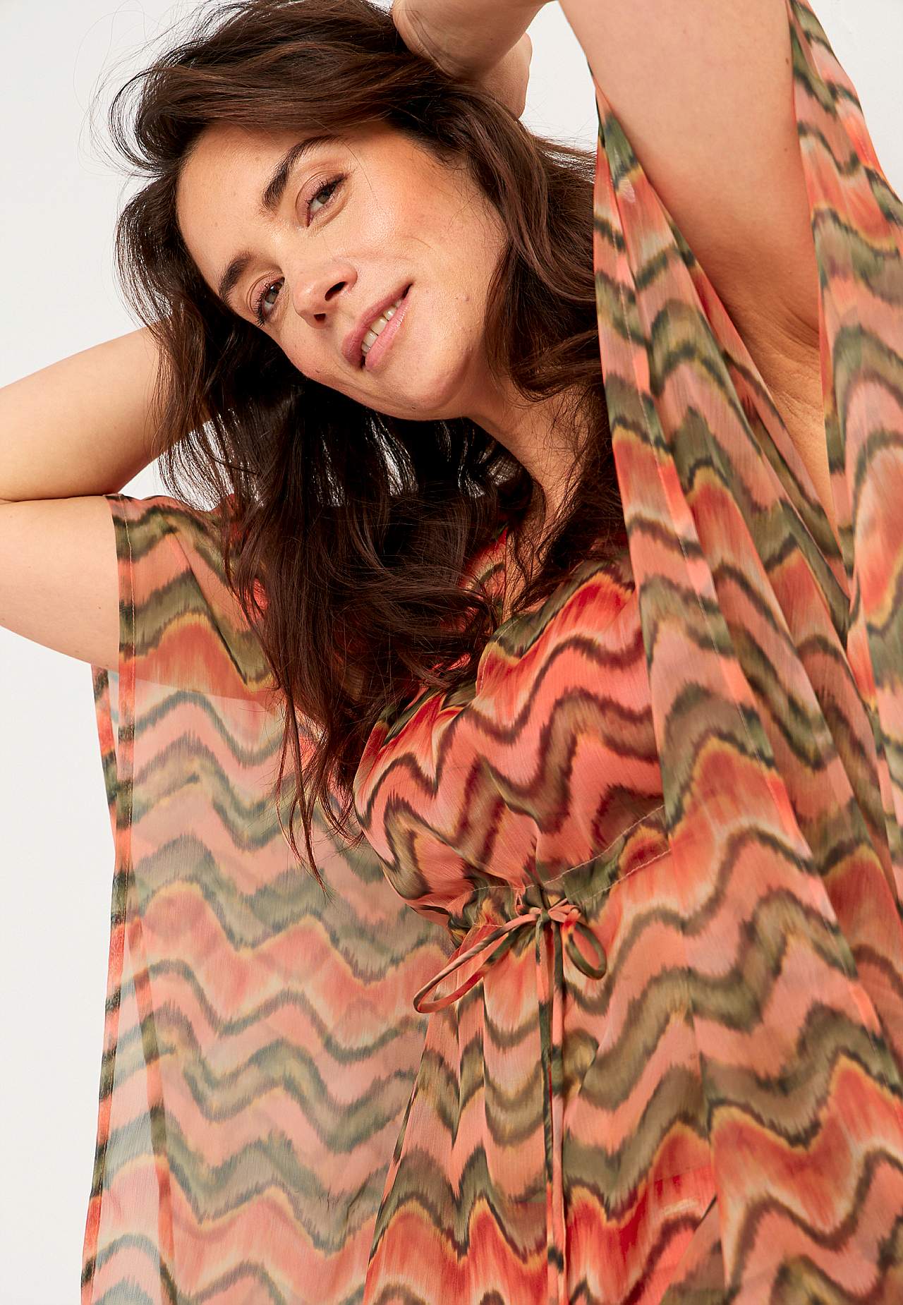 Mønstret strandkaftan