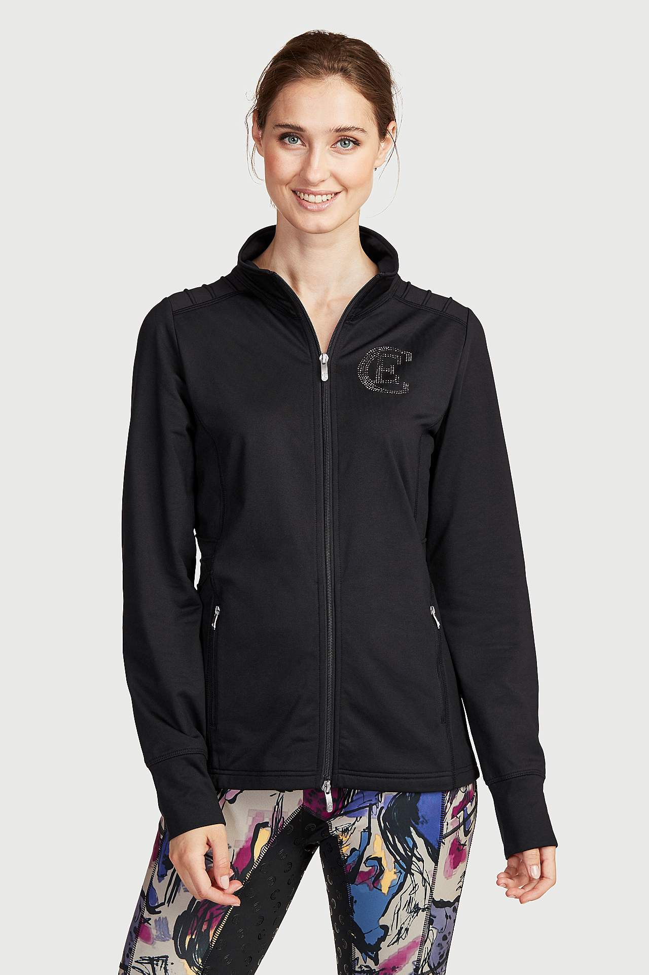 Langærmet trøje med lynlås