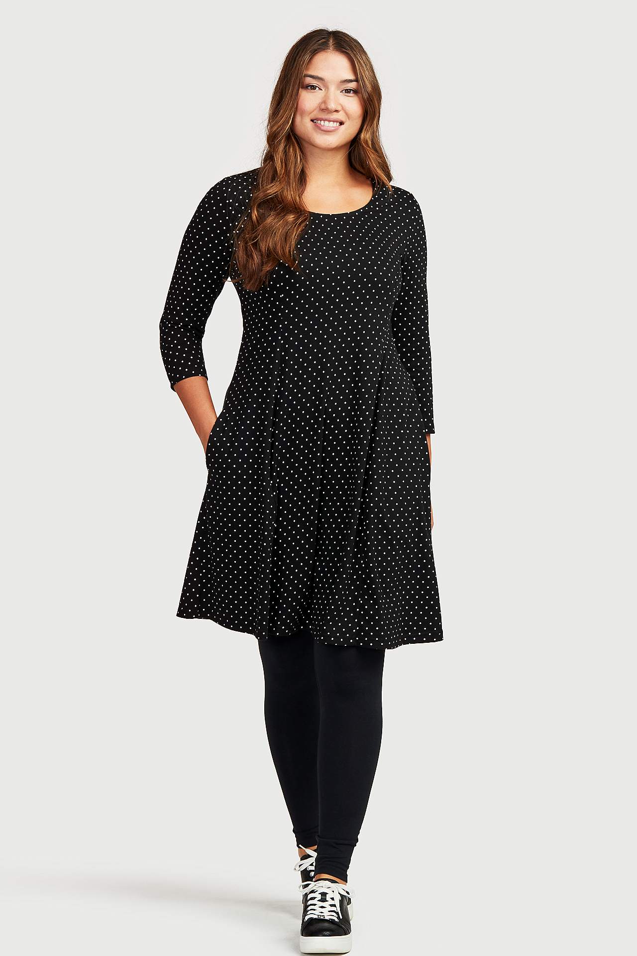 Mønstret jerseykjole