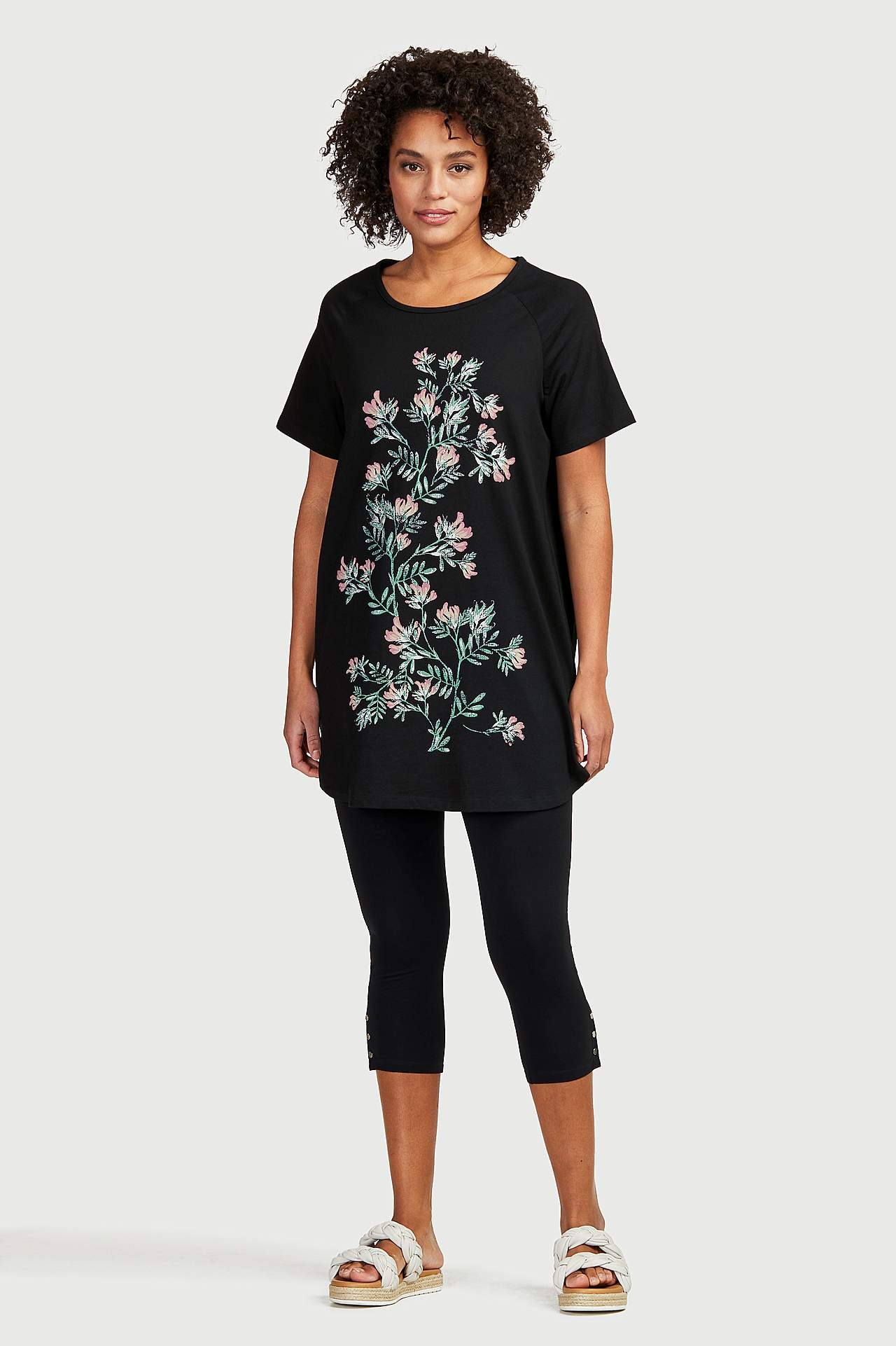 Capri leggings med dejlige knapdetaljer Milly 2-pack