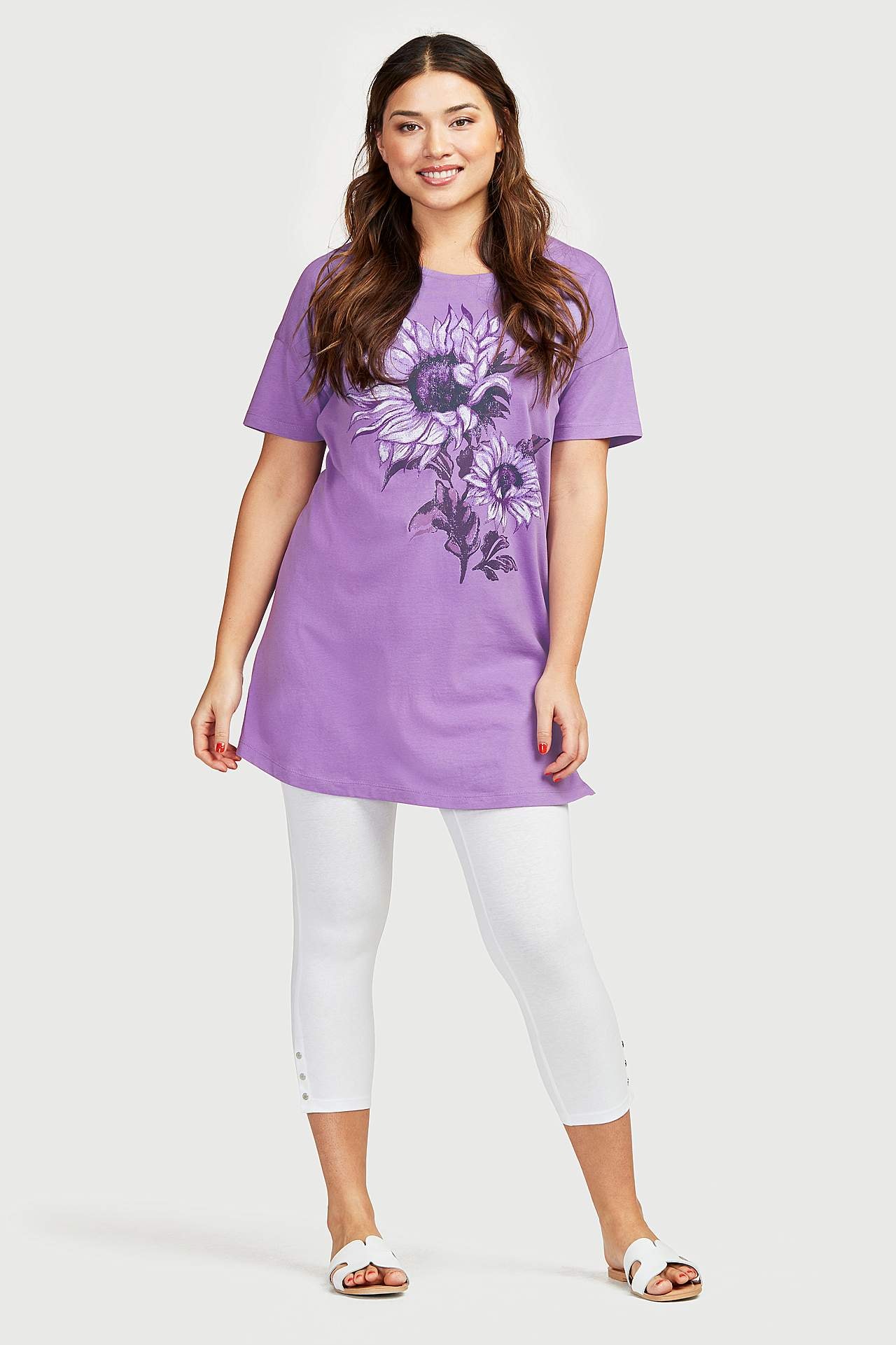Capri leggings med dejlige knapdetaljer Milly 2-pack