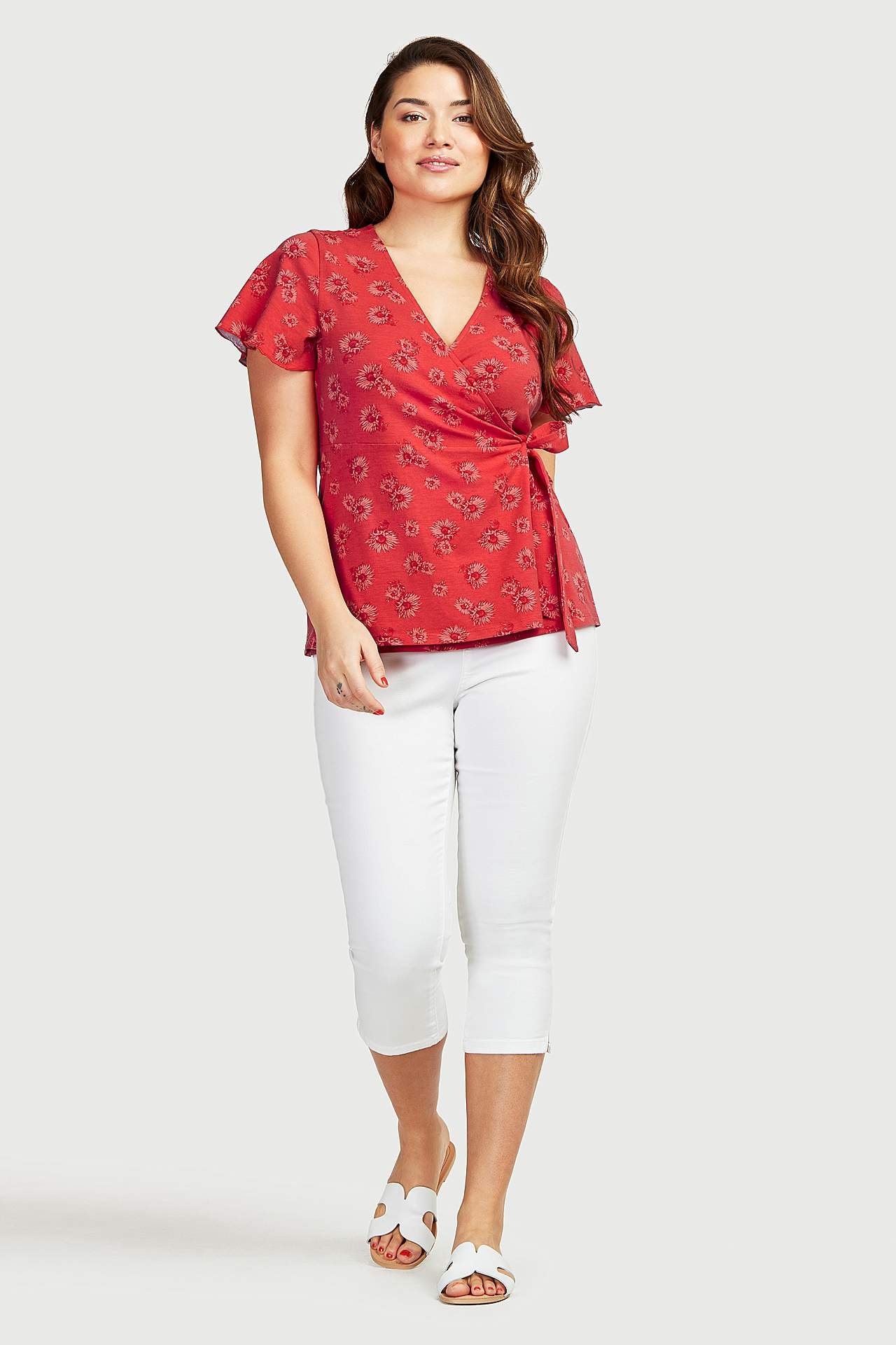 Blomstret slå-om top