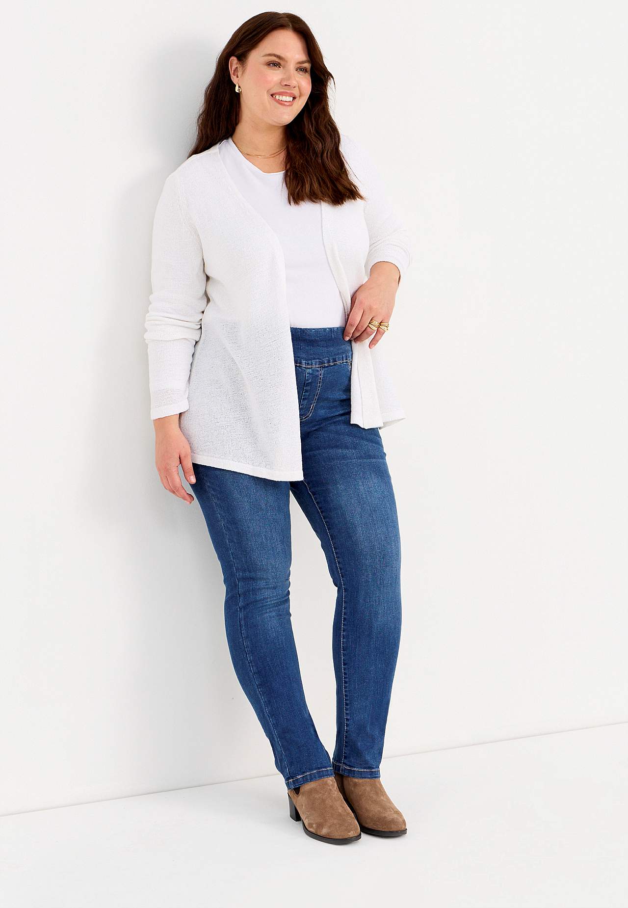 Elastisk jegging med høj elastisk talje