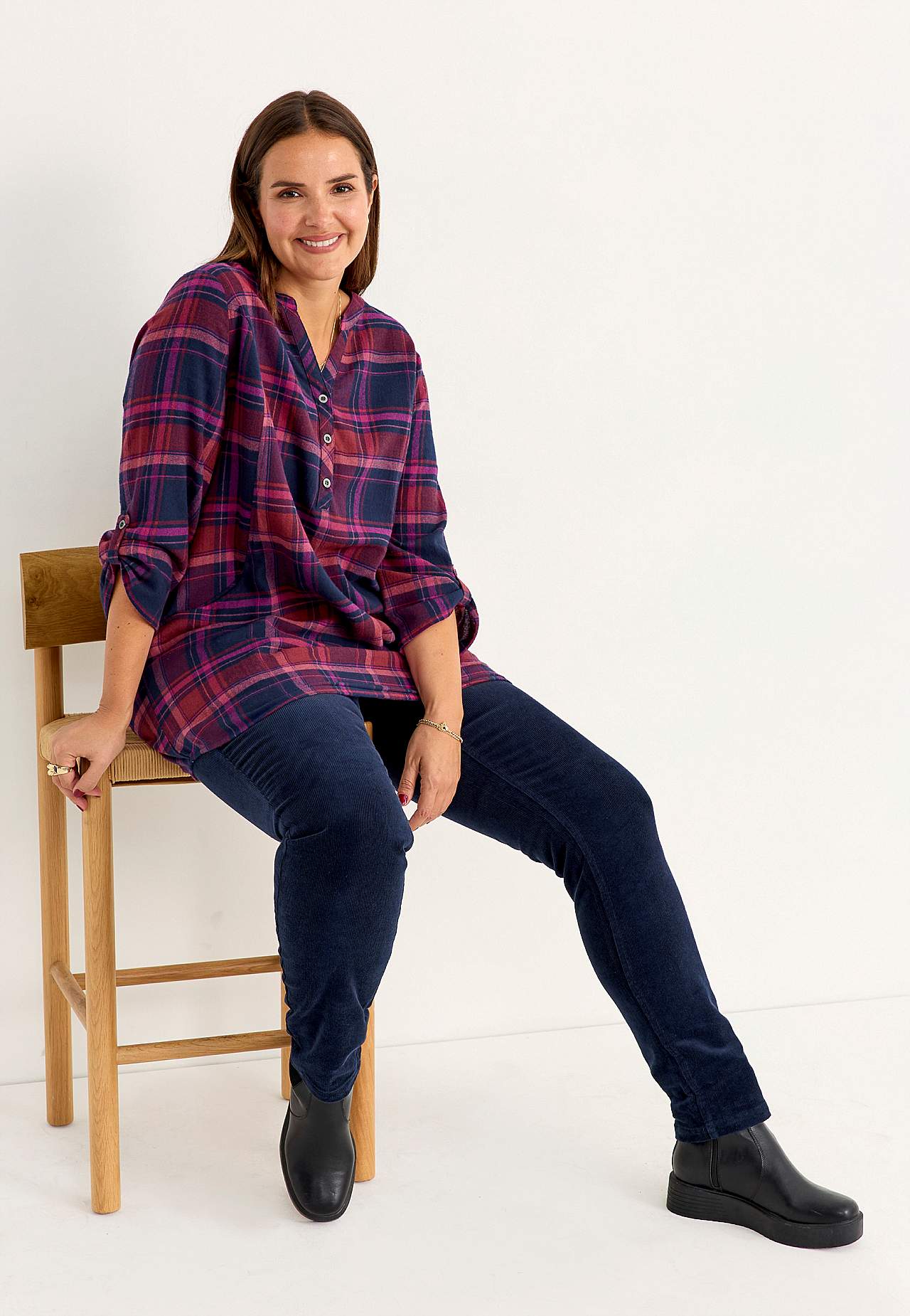 Ternet tunika i flonel