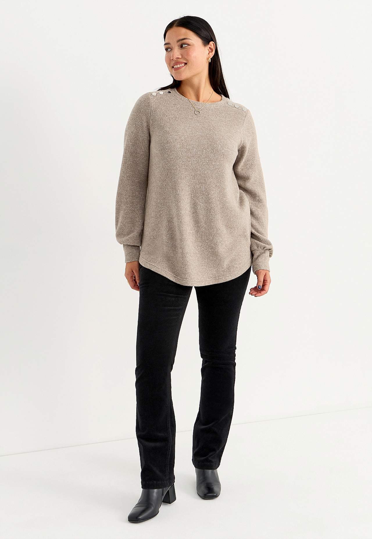 Elastiske fløjlsbukser