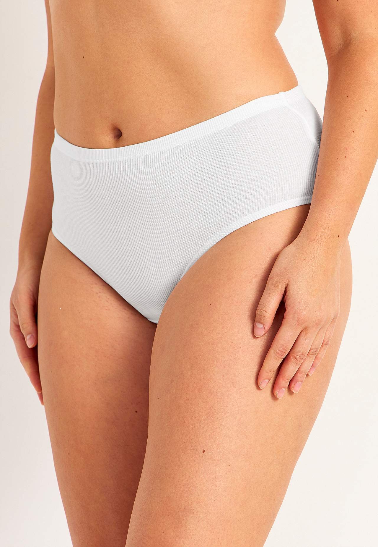 Ribbet trusse i bomuld Lisa 6-pack