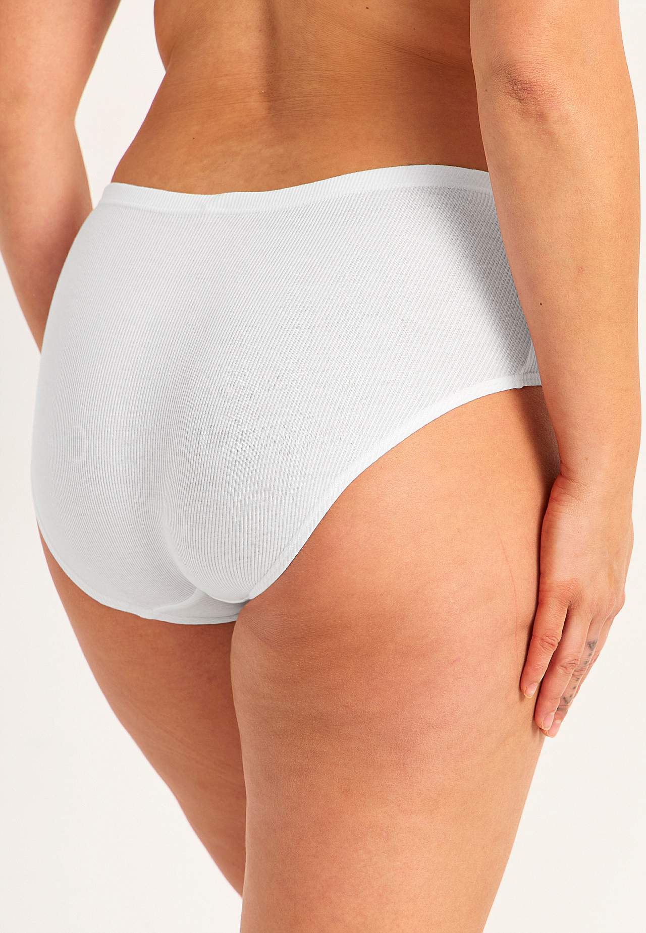 Ribbet trusse i bomuld Lisa 6-pack