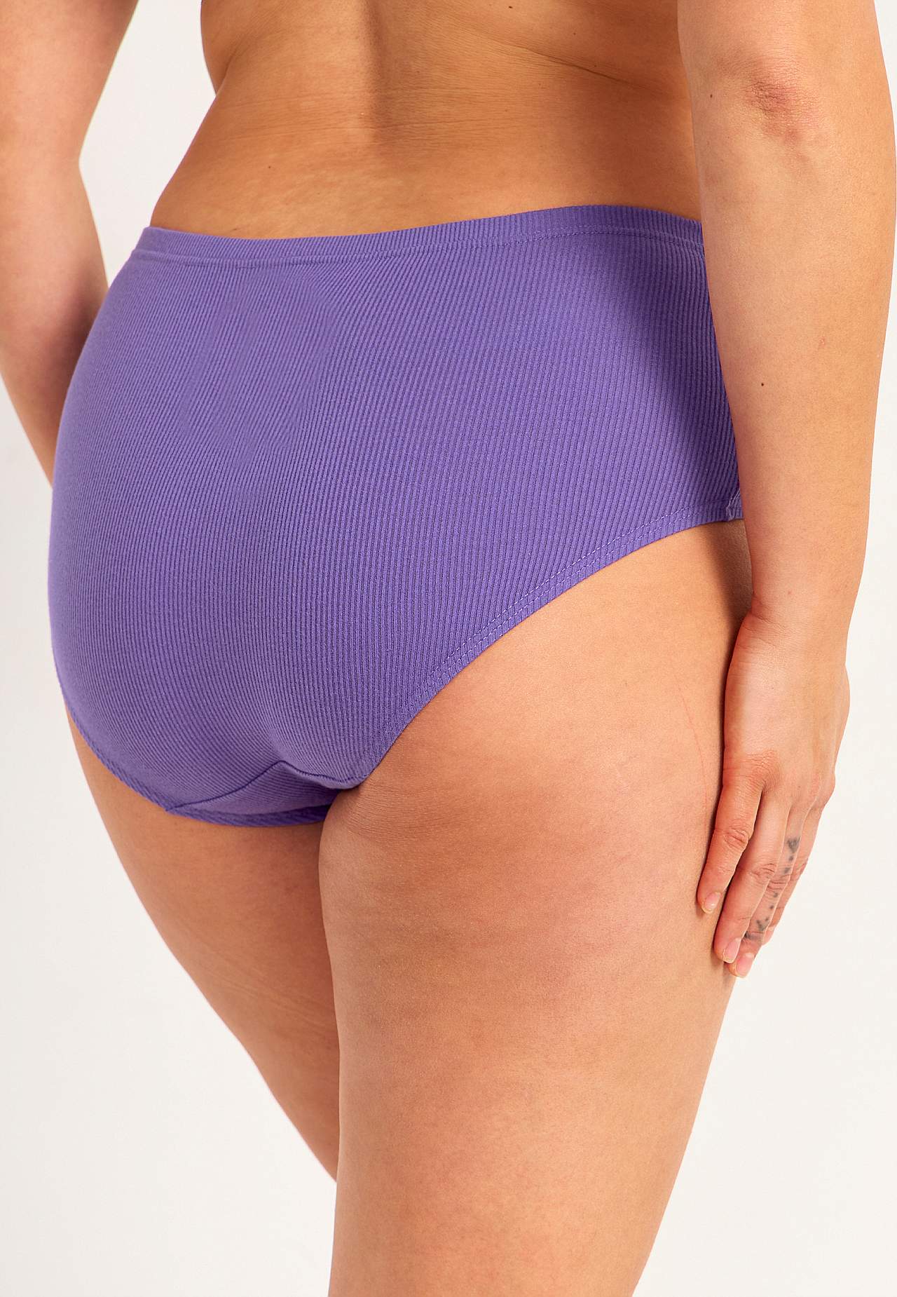 Ribbet trusse i bomuld Lisa 6-pack