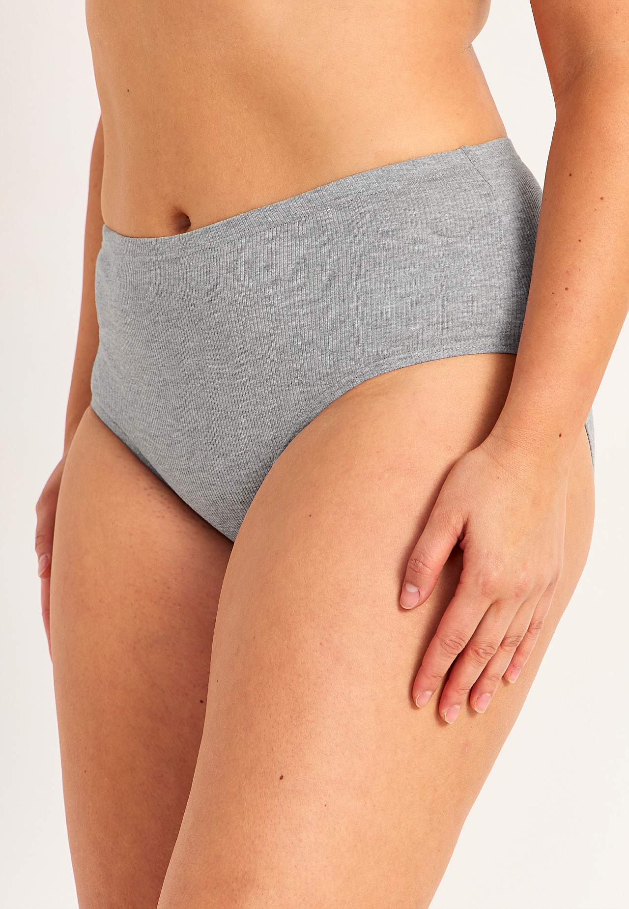 Ribbet trusse i bomuld Lisa 6-pack