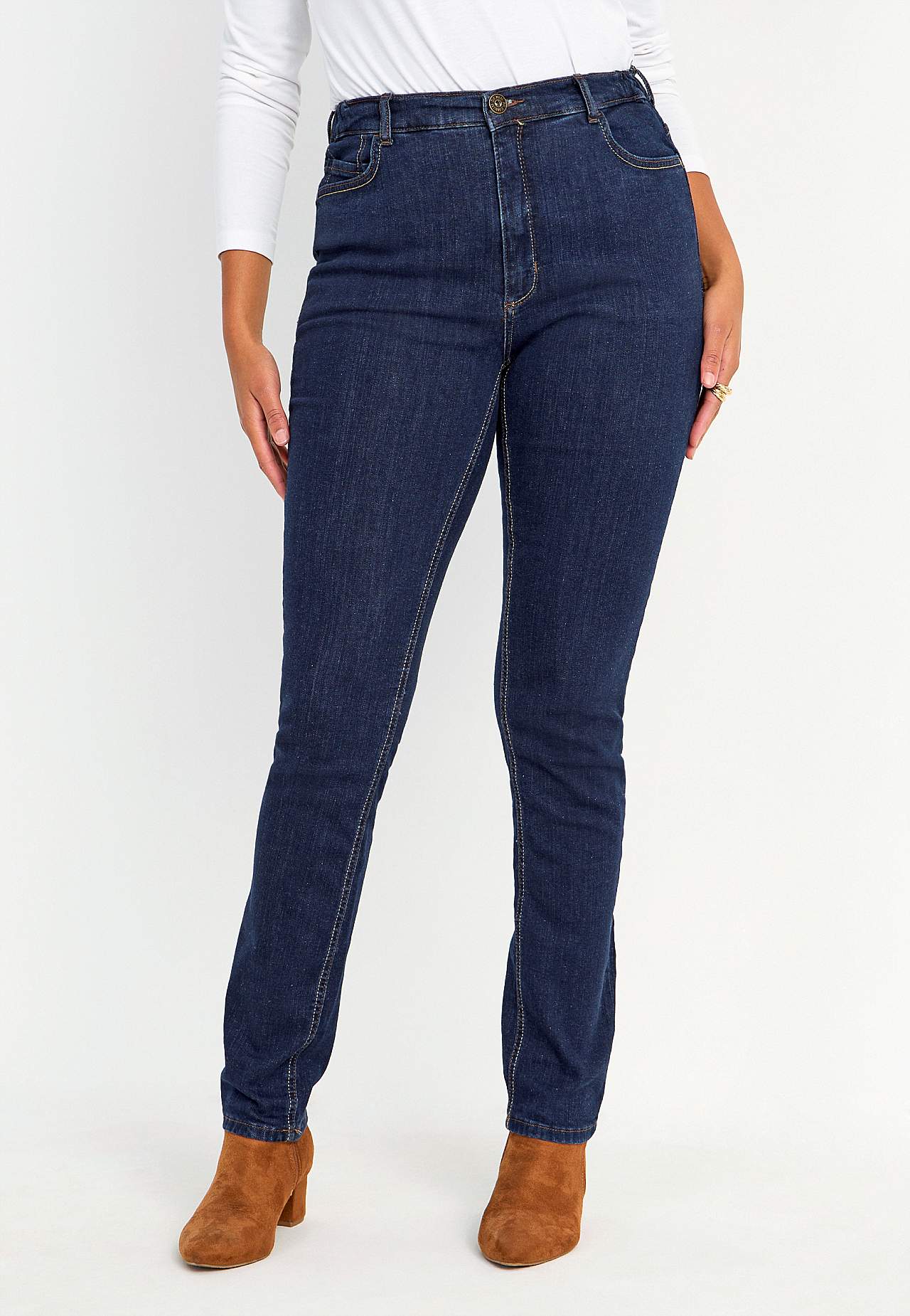 Jeans med elastik i siderne