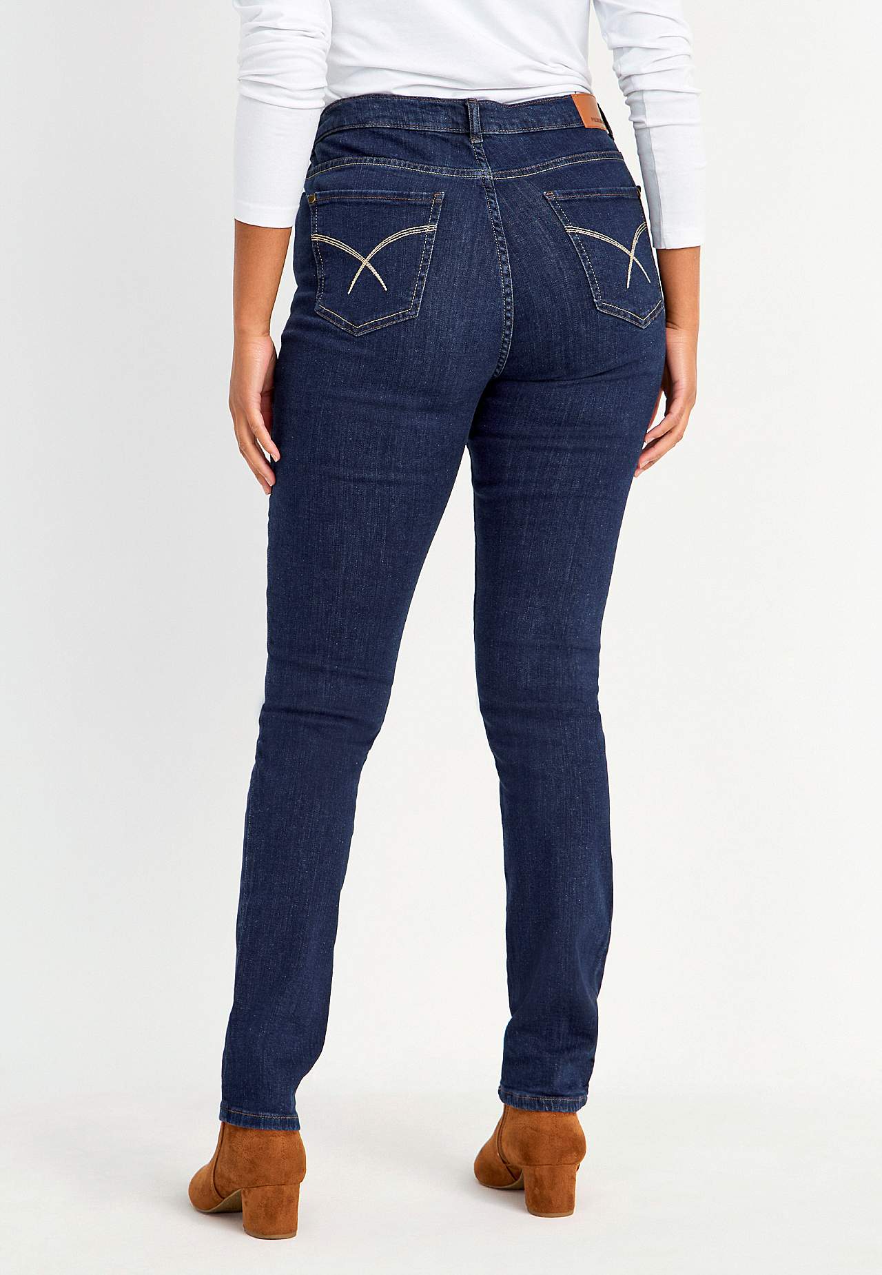 Jeans med elastik i siderne