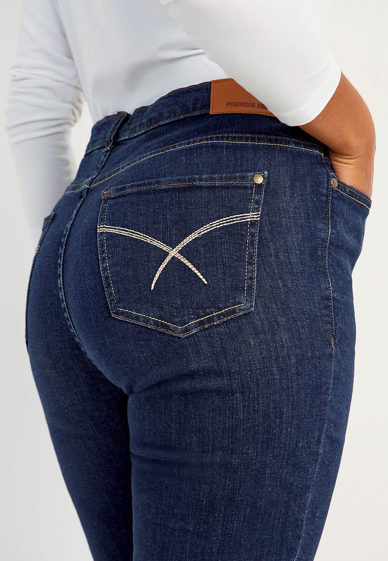 Jeans med elastik i siderne