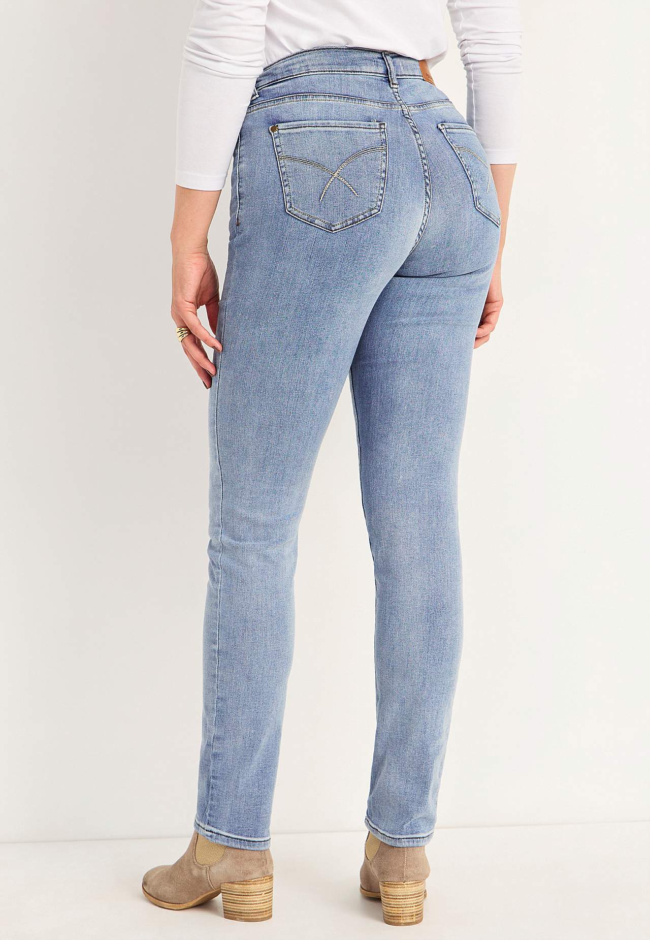 Jeans med elastik i siderne