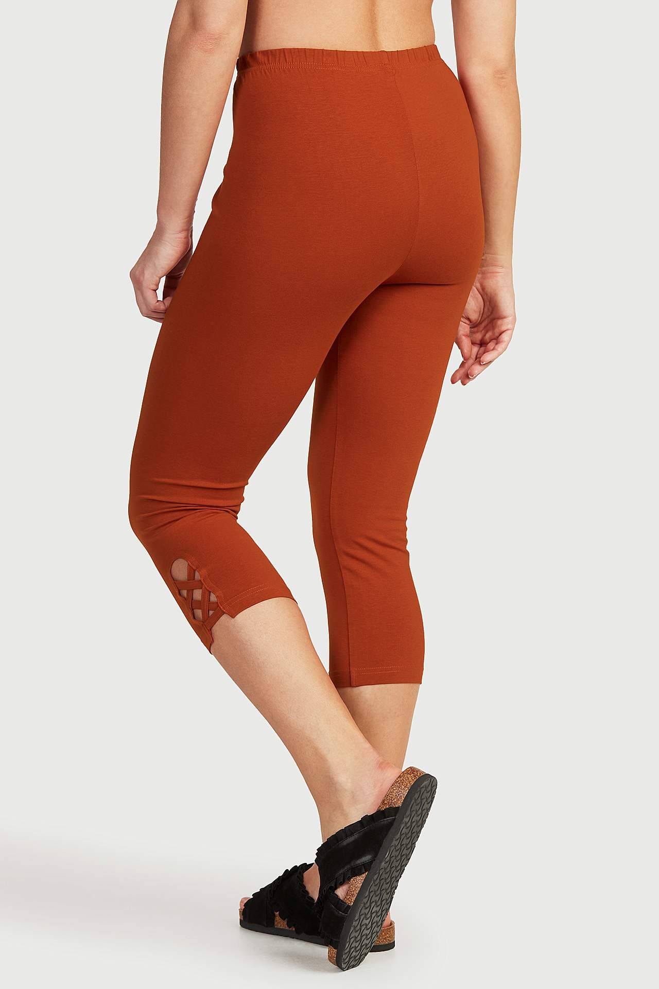 Capri leggings med dejlige detaljer 2-pack