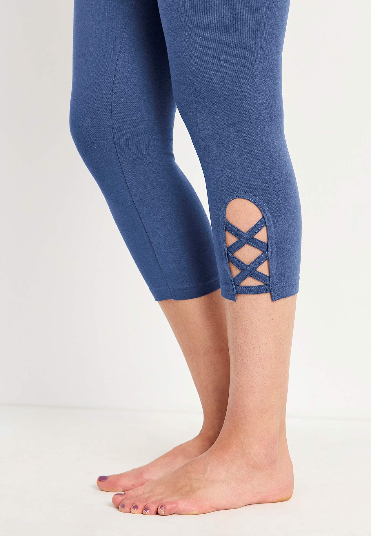 Capri leggings med dejlige detaljer 2-pack
