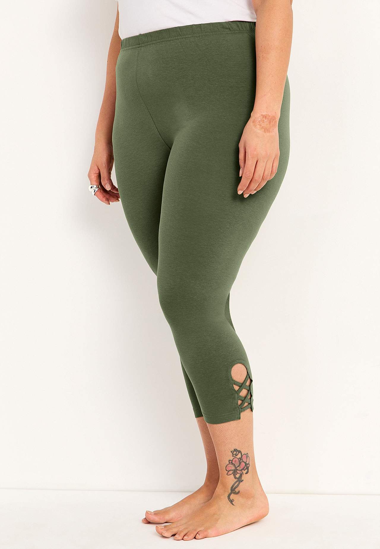 Capri leggings med dejlige detaljer 2-pack