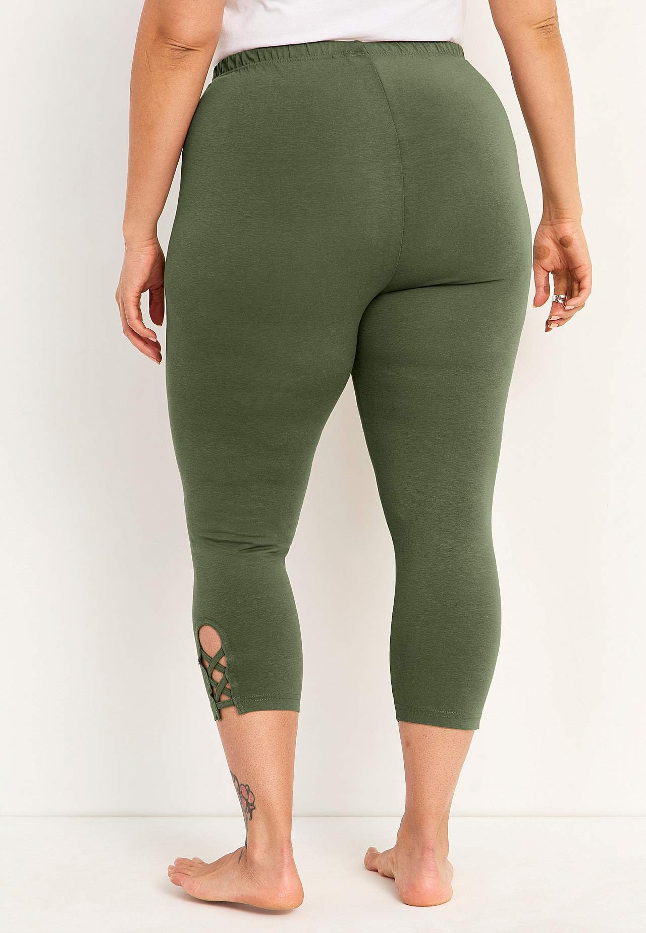 Capri leggings med dejlige detaljer 2-pack