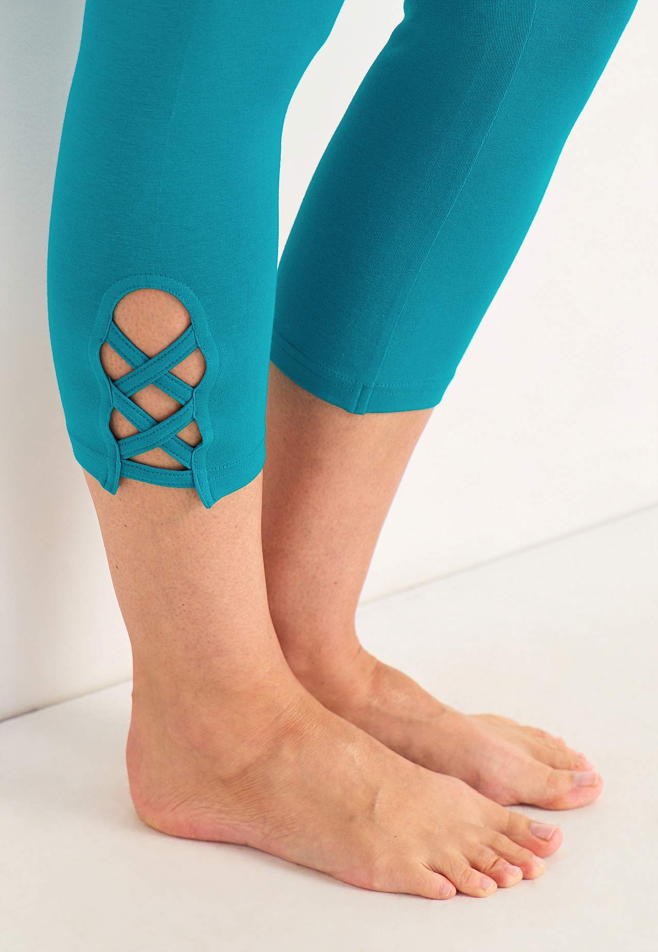Capri leggings med dejlige detaljer 2-pack
