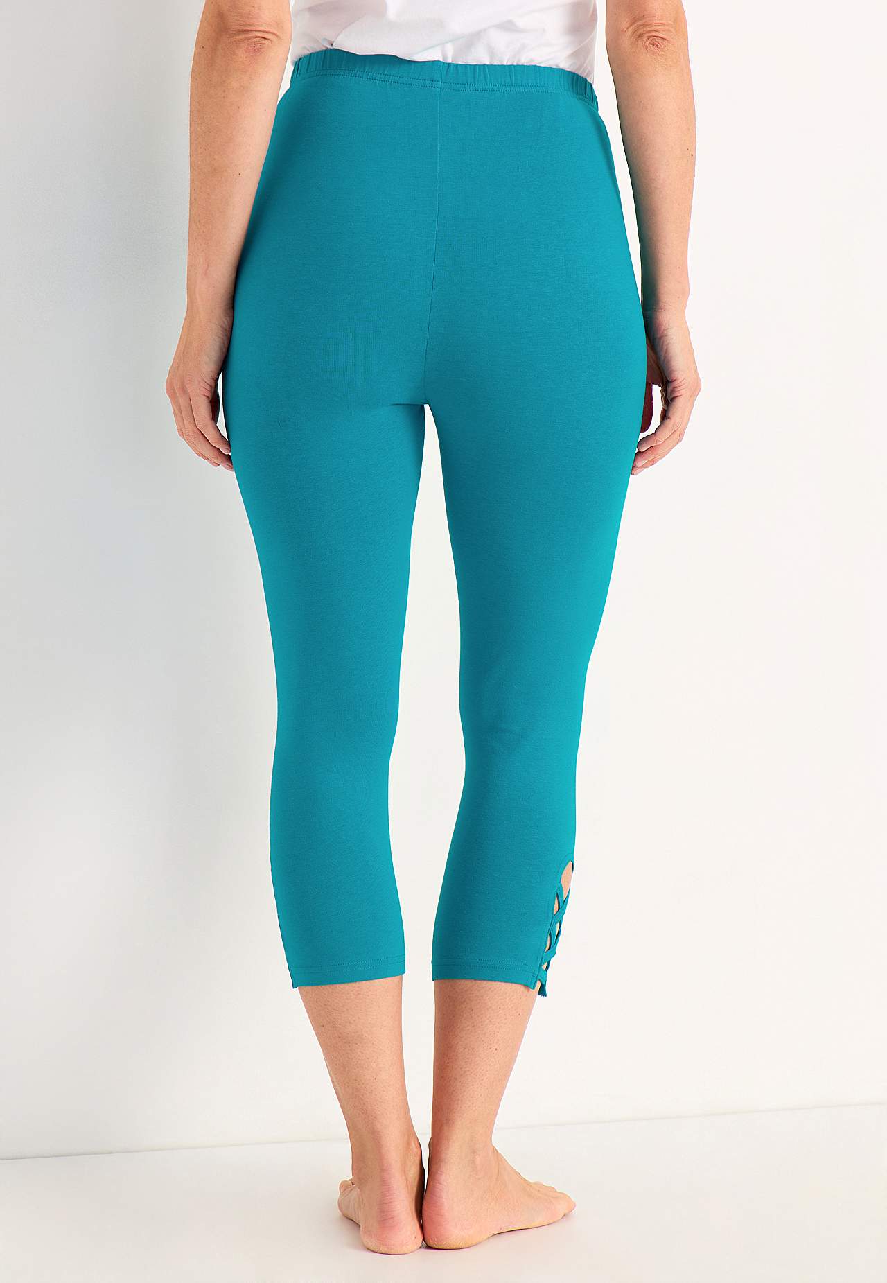 Capri leggings med dejlige detaljer 2-pack