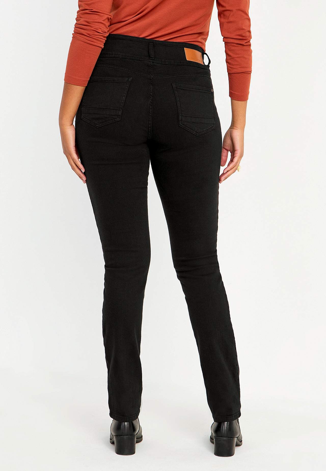 Lige jeans med høj talje