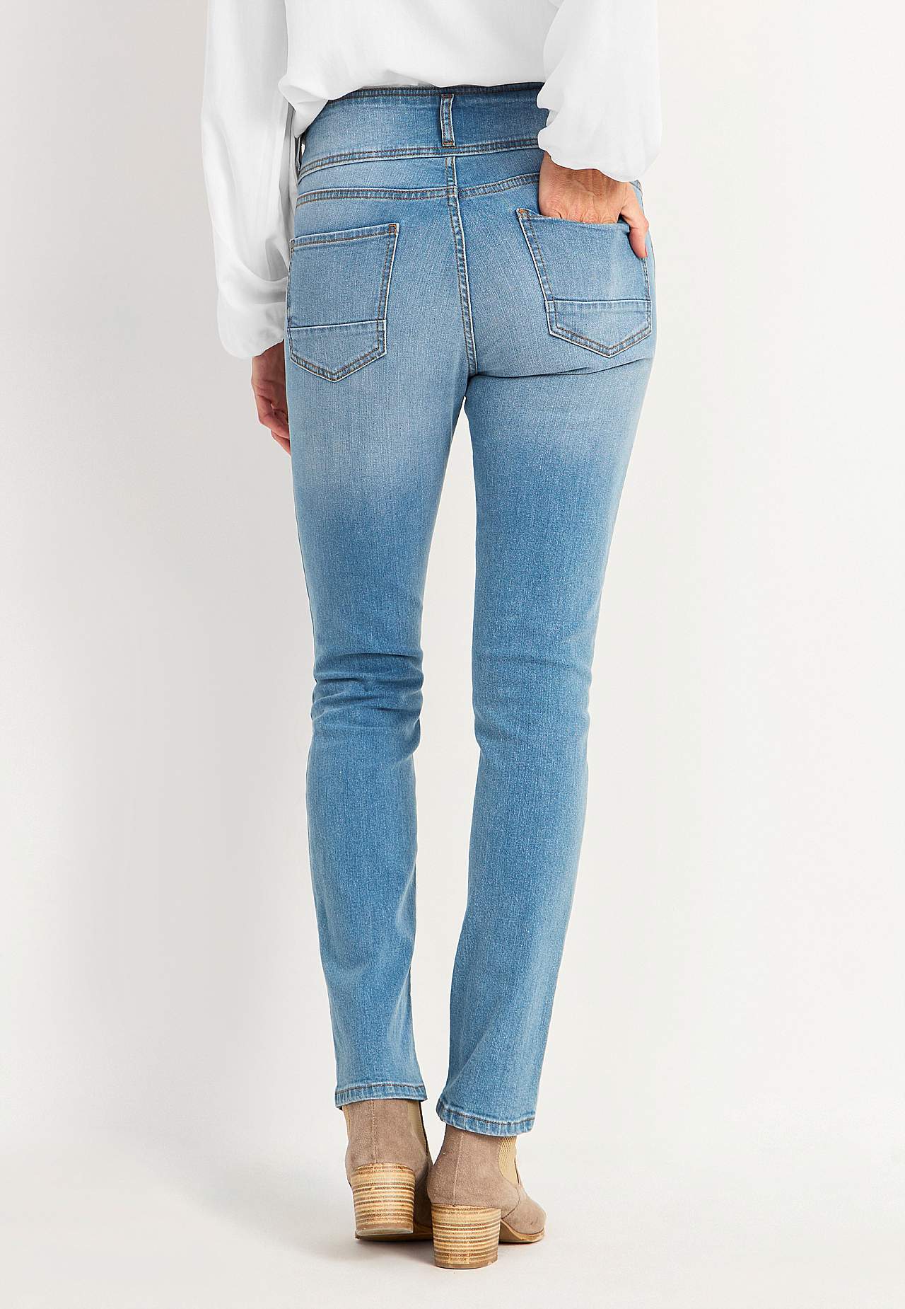 Lige jeans med høj talje