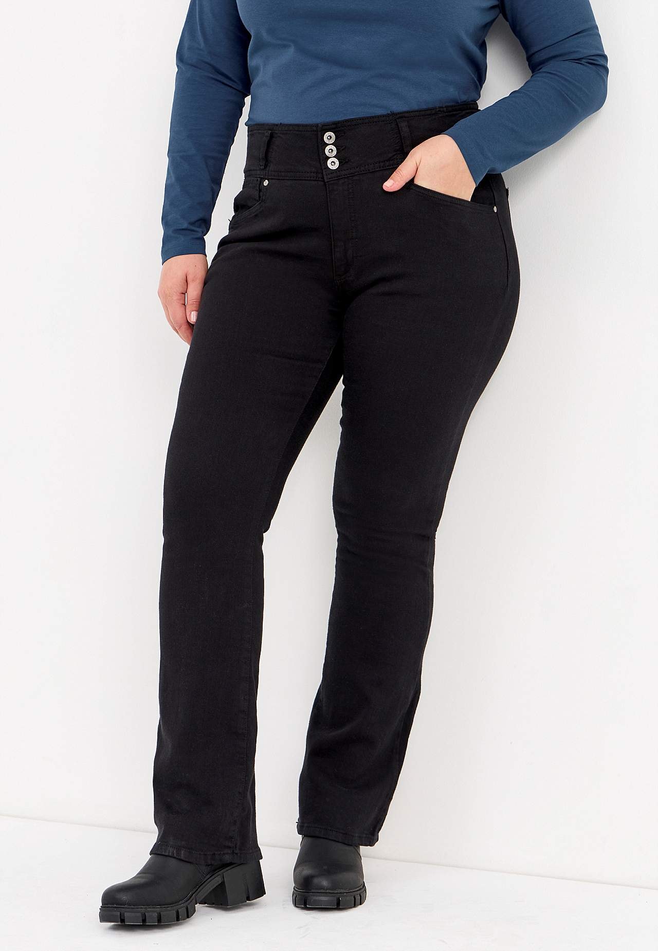 Bootcut jeans med høj talje