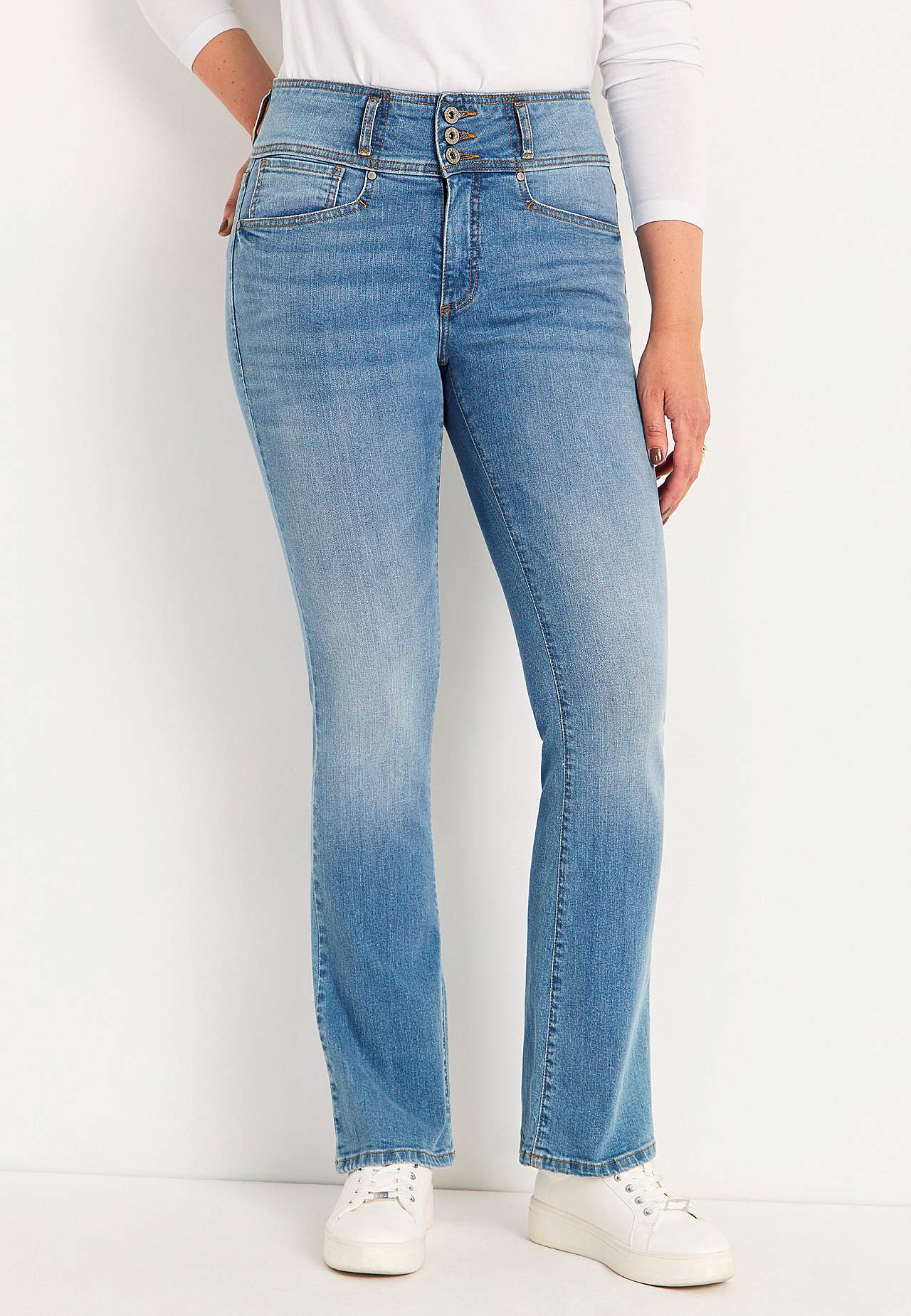 Bootcut jeans med høj talje