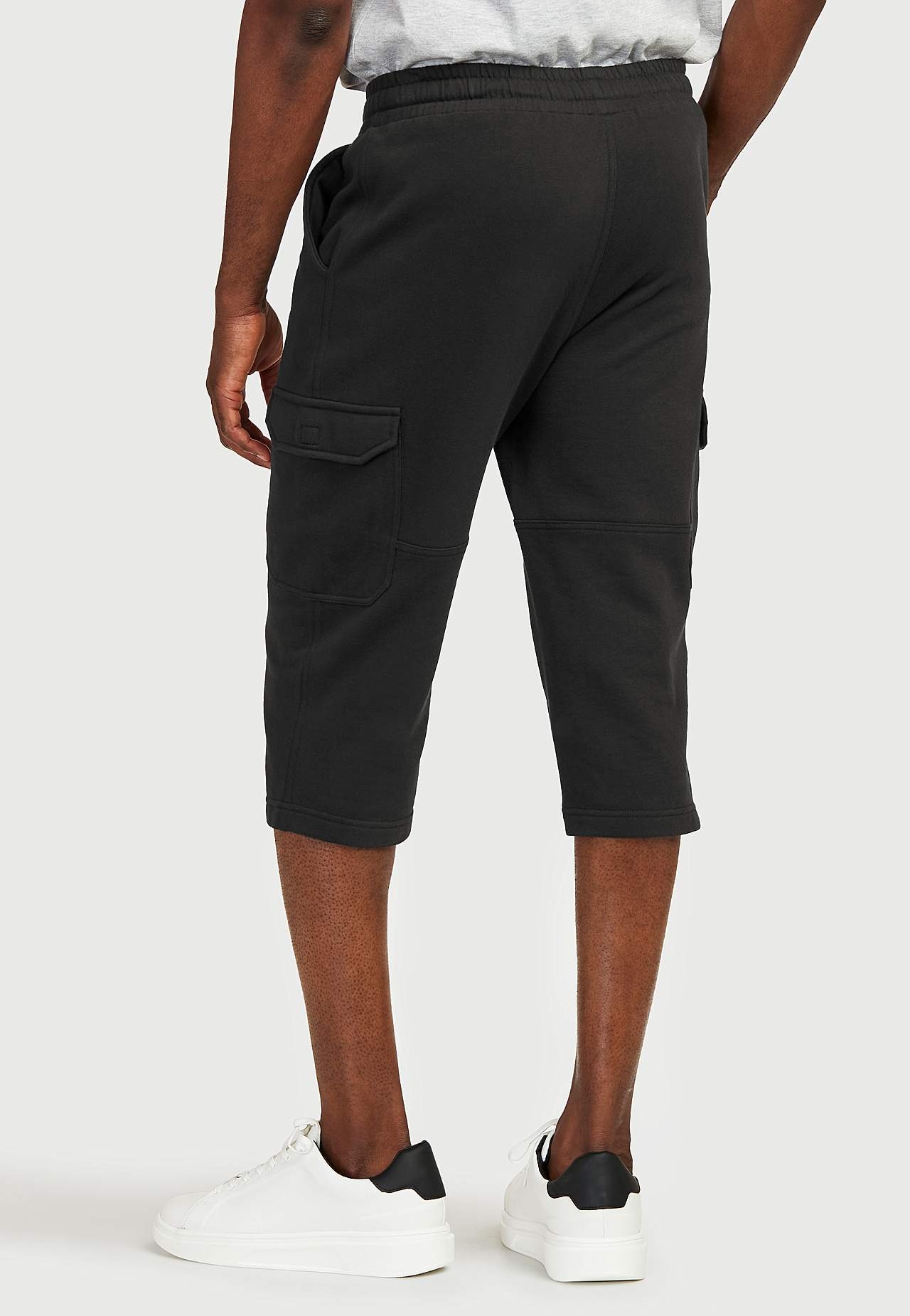Lange sweatshirt-shorts med cargolommer Smarty
