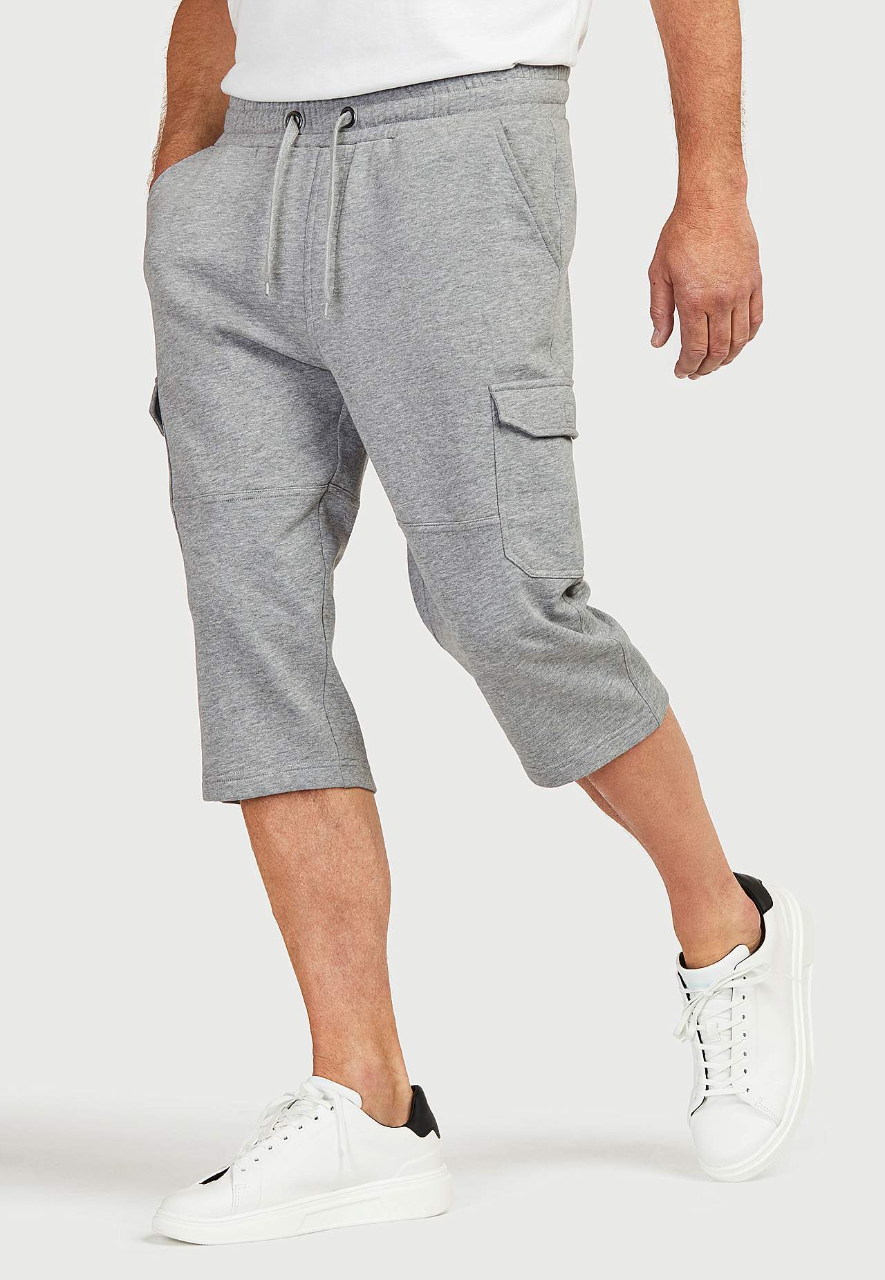 Lange sweatshirt-shorts med cargolommer Smarty