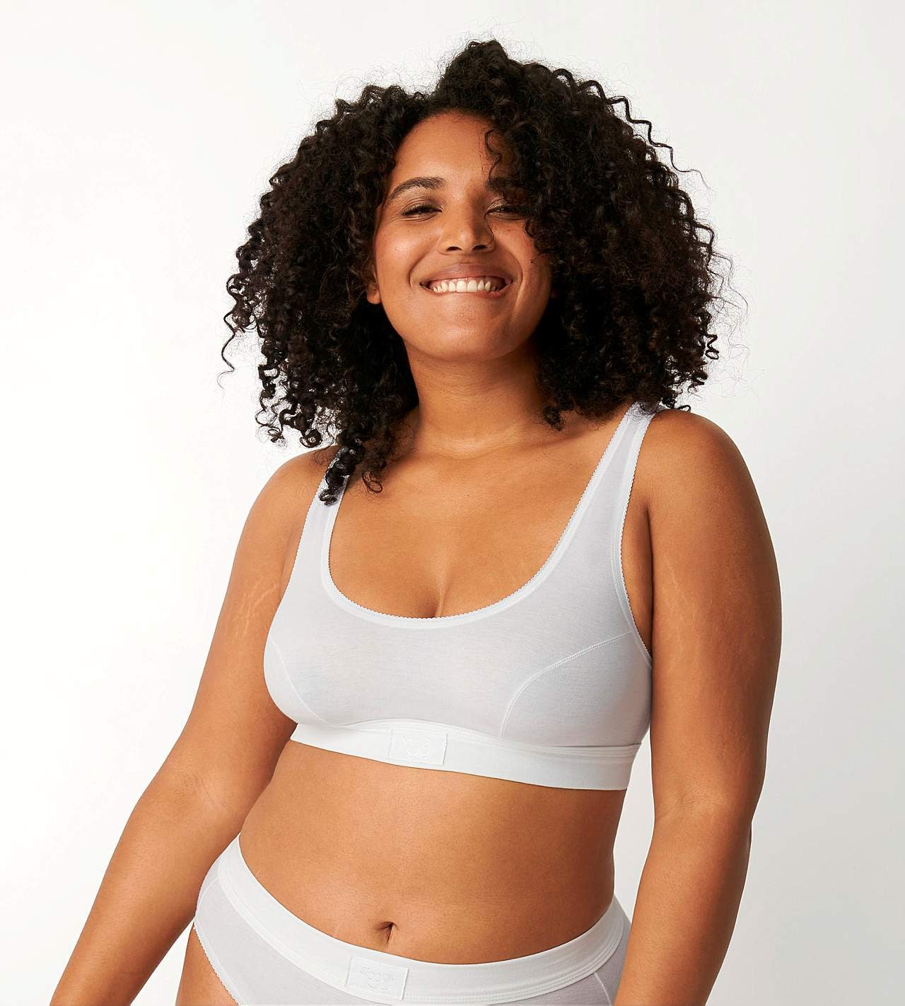 Blød BH-top i bomuld Double Comfort