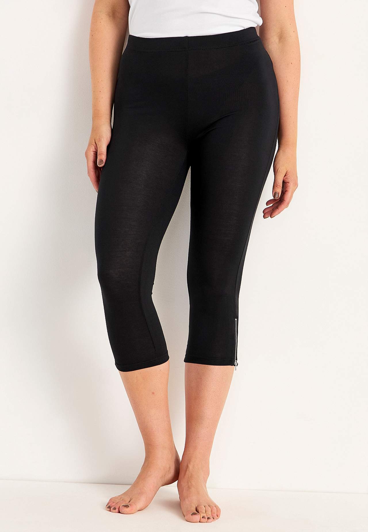 Capri leggings med lynlåse Moa