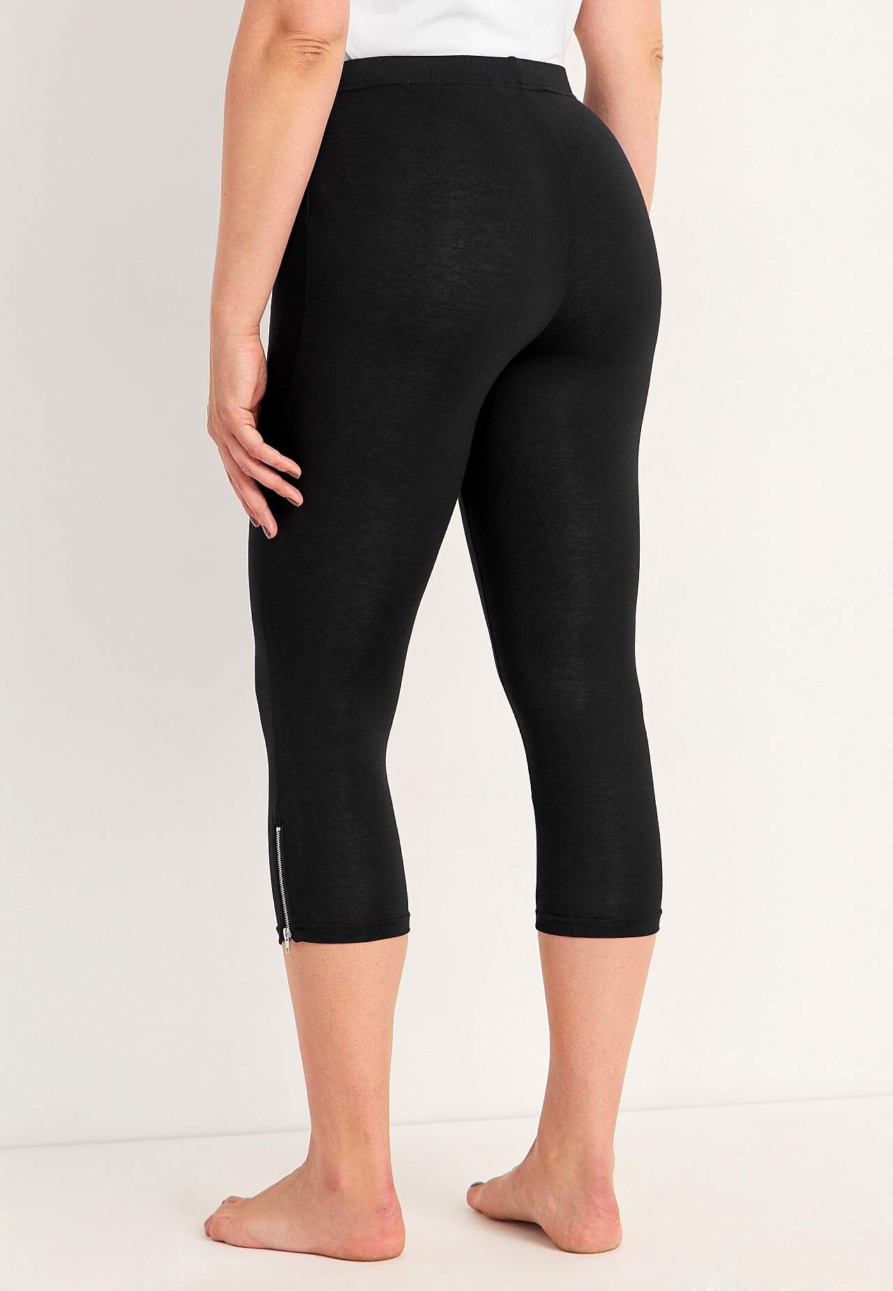 Capri leggings med lynlåse Moa