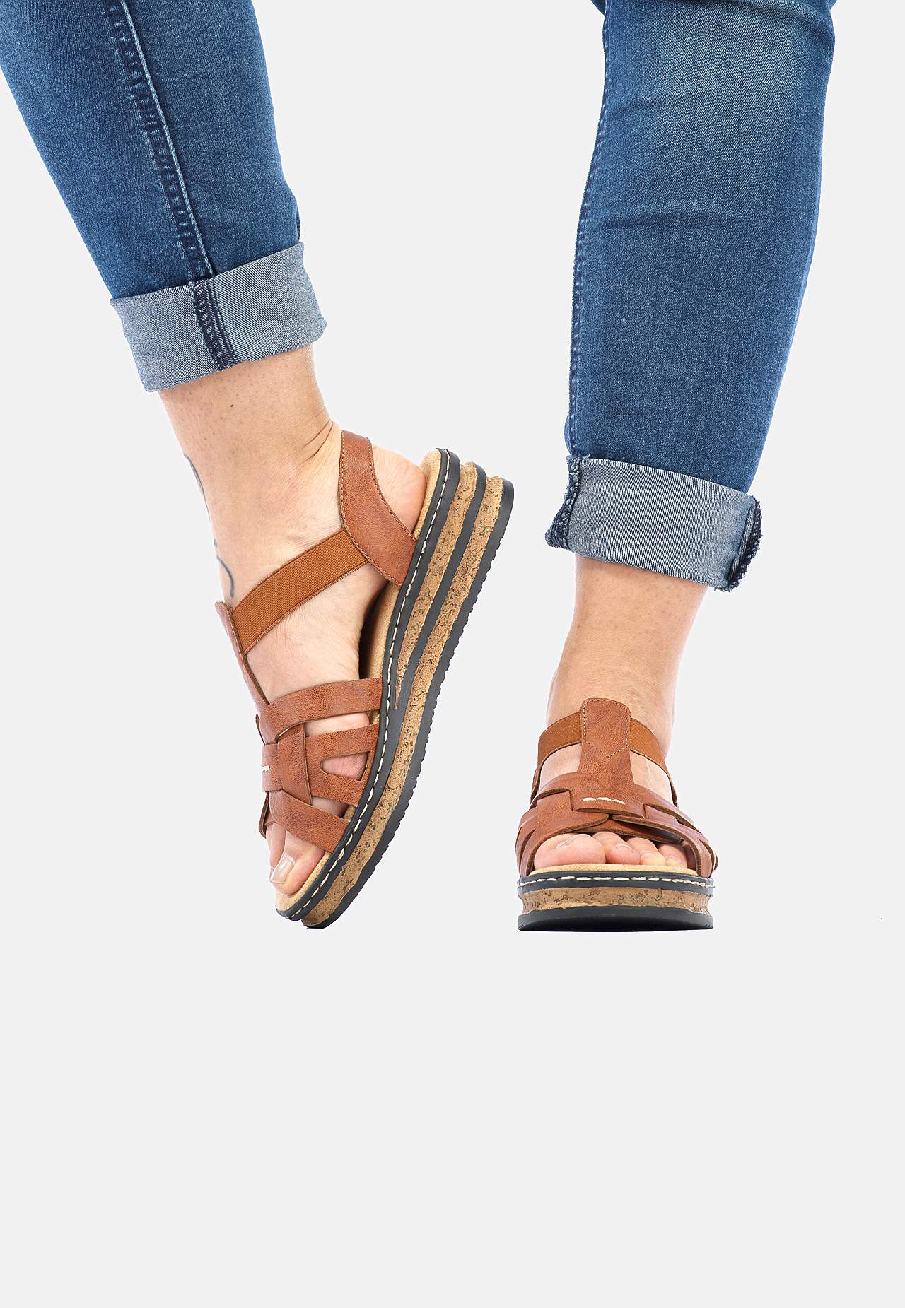 Sandal med wedgehæl