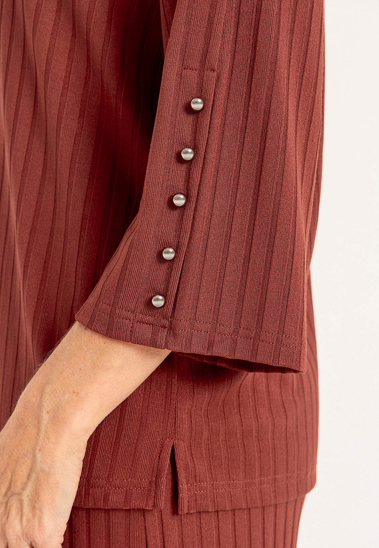 Jerseytop med knapper