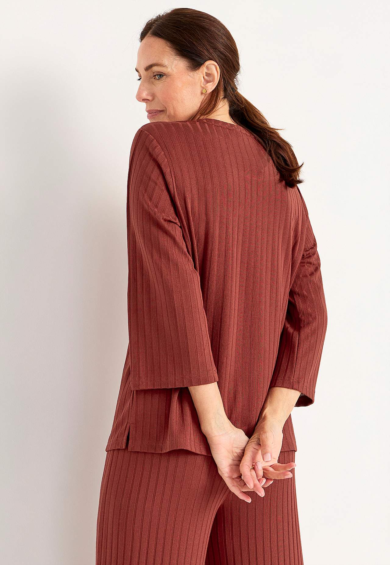 Jerseytop med knapper