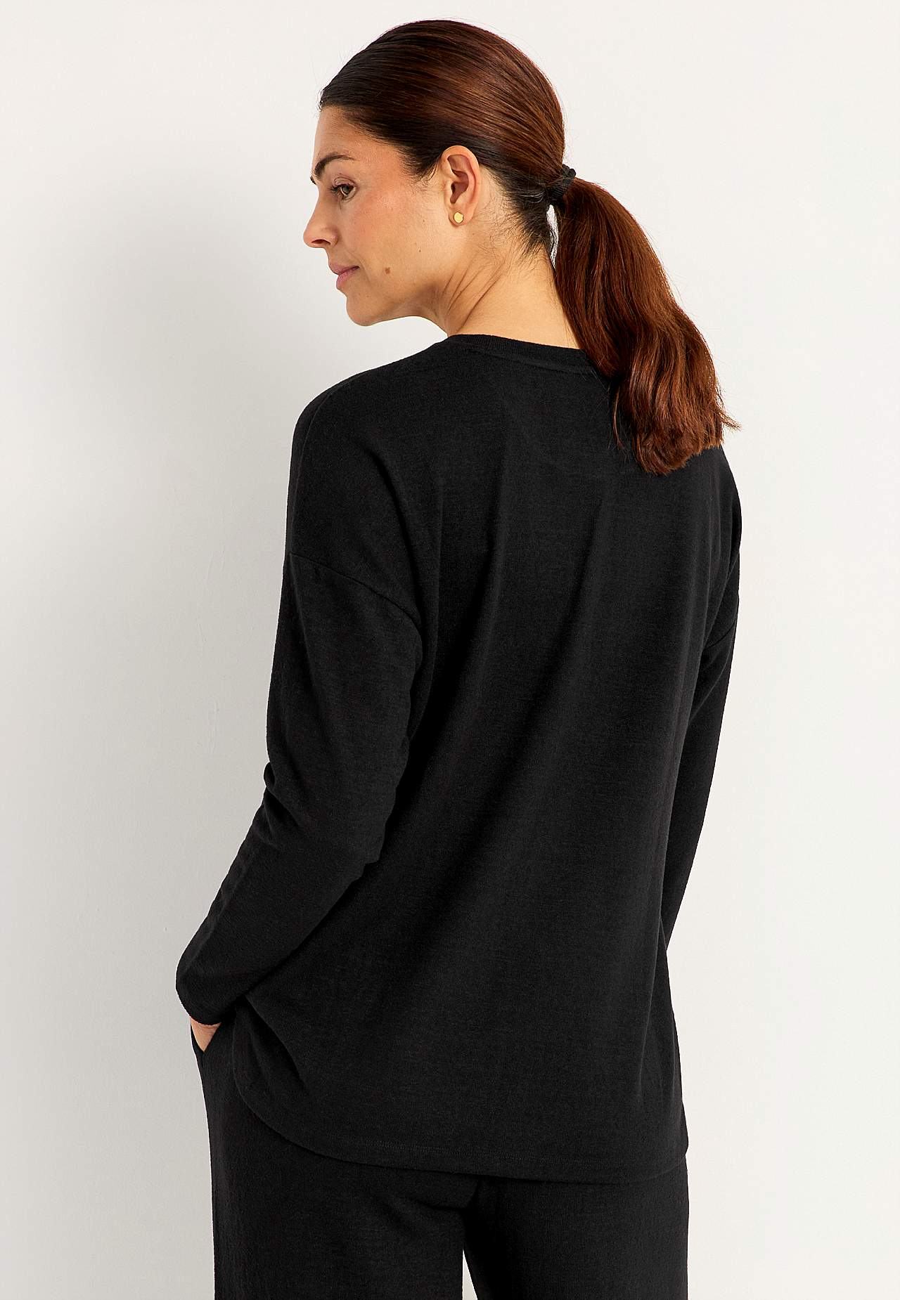 Superblød, langærmet jerseytop