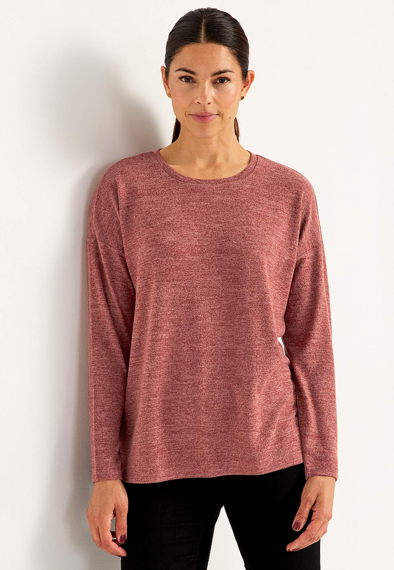 Superblød, langærmet jerseytop