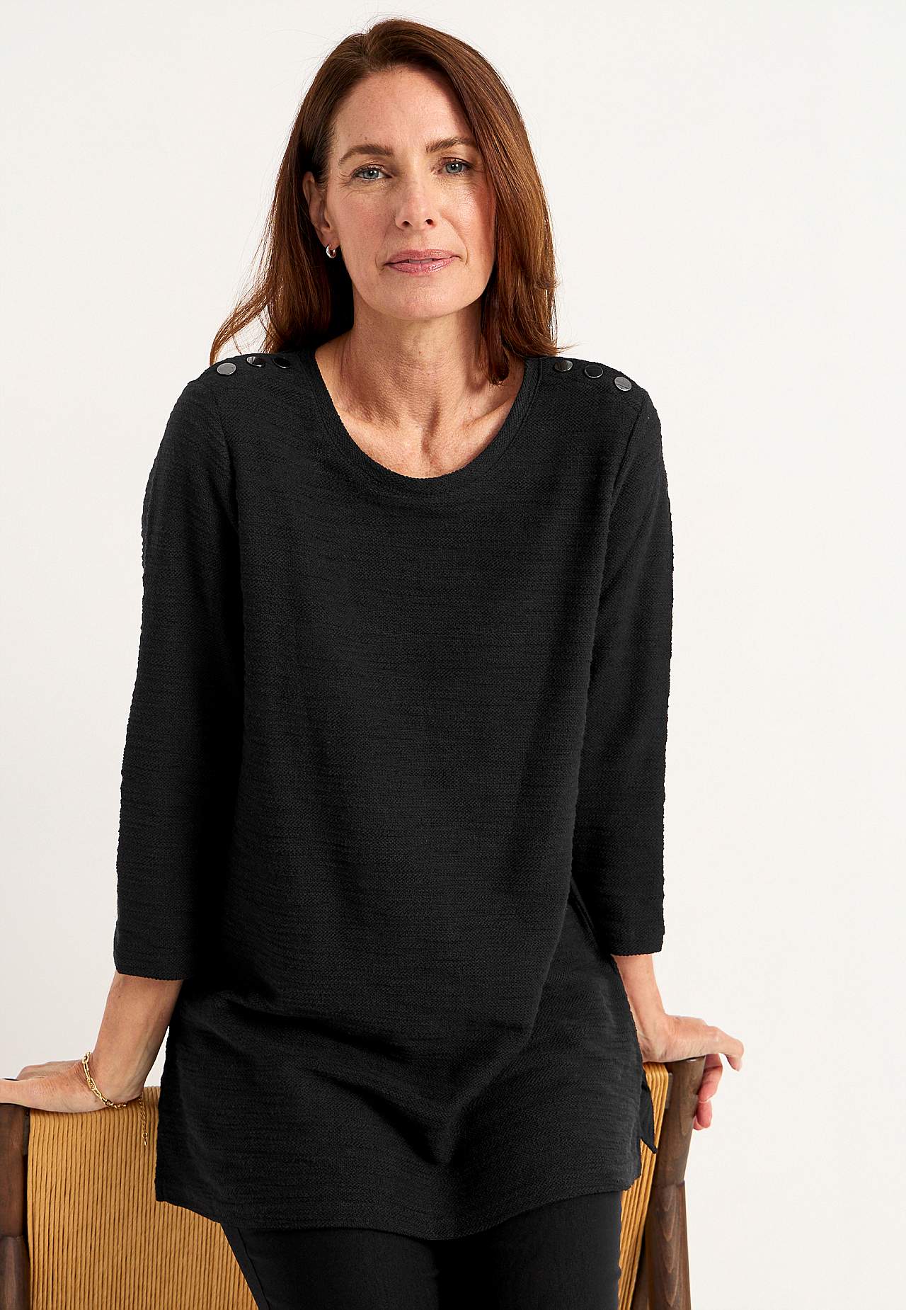 Jerseytunika med struktur