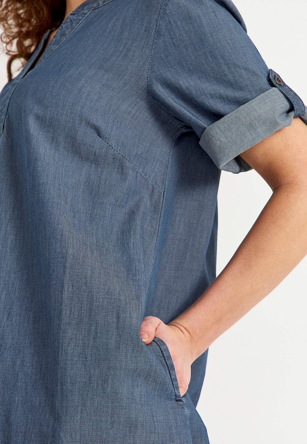 Cowboykjole i blødvasket denim