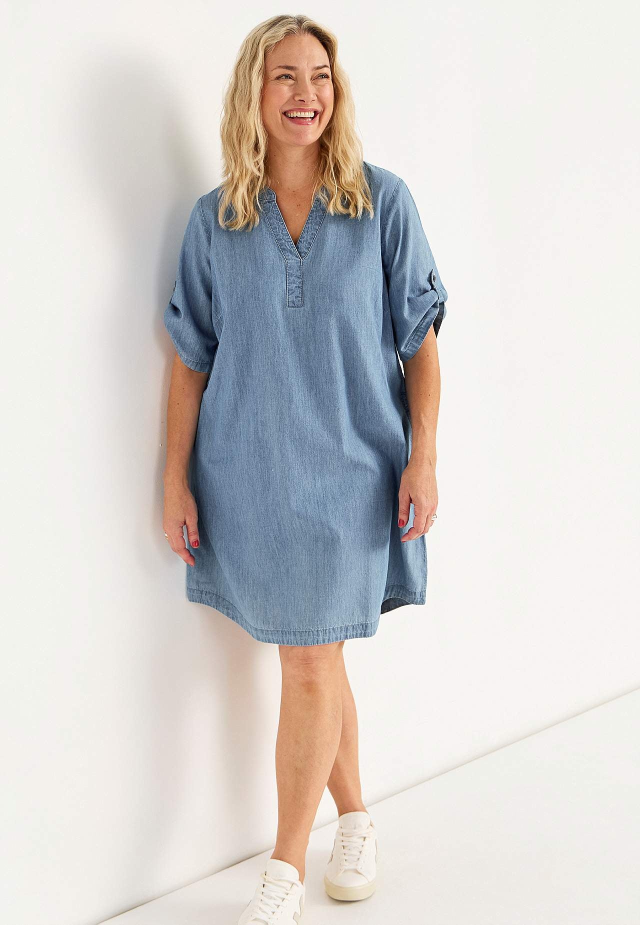 Cowboykjole i blødvasket denim