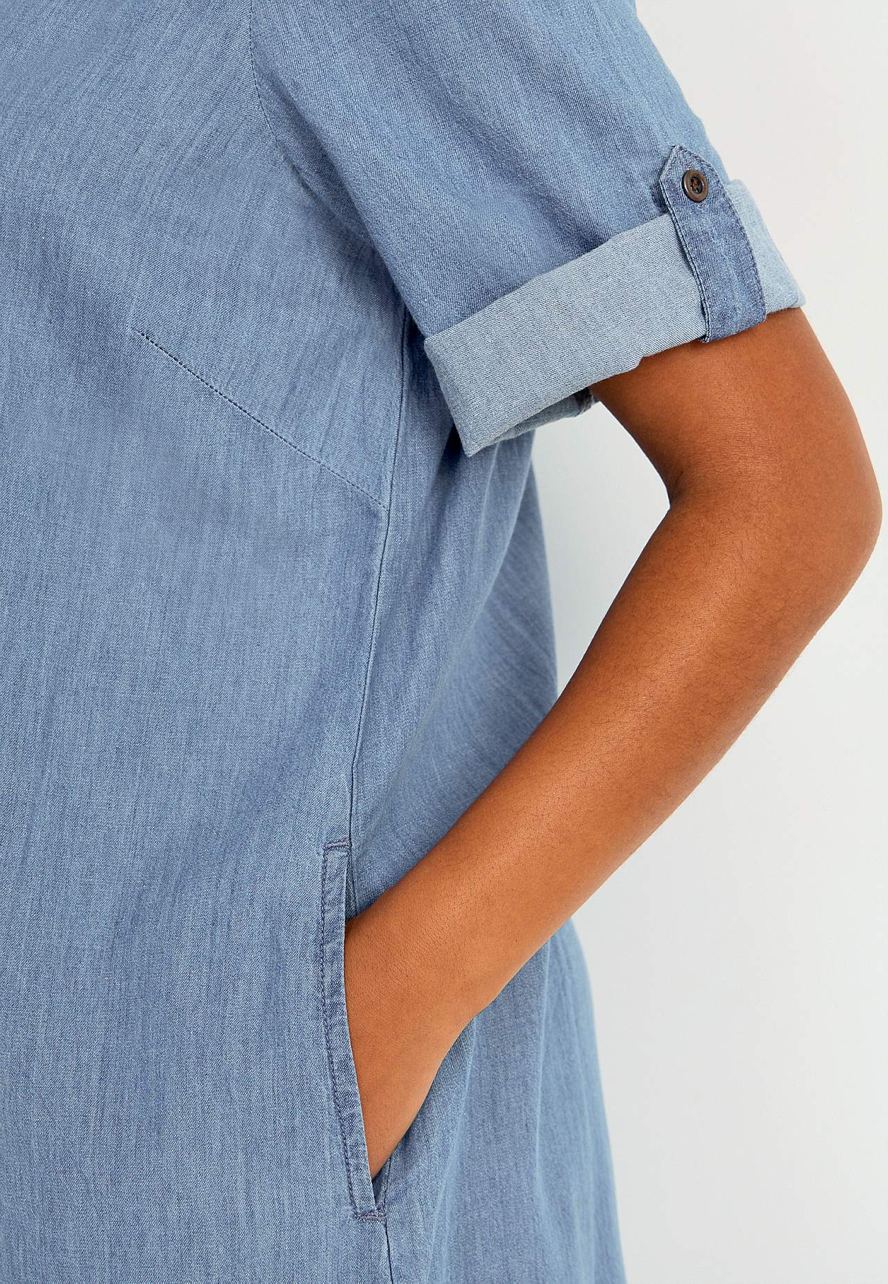 Cowboykjole i blødvasket denim