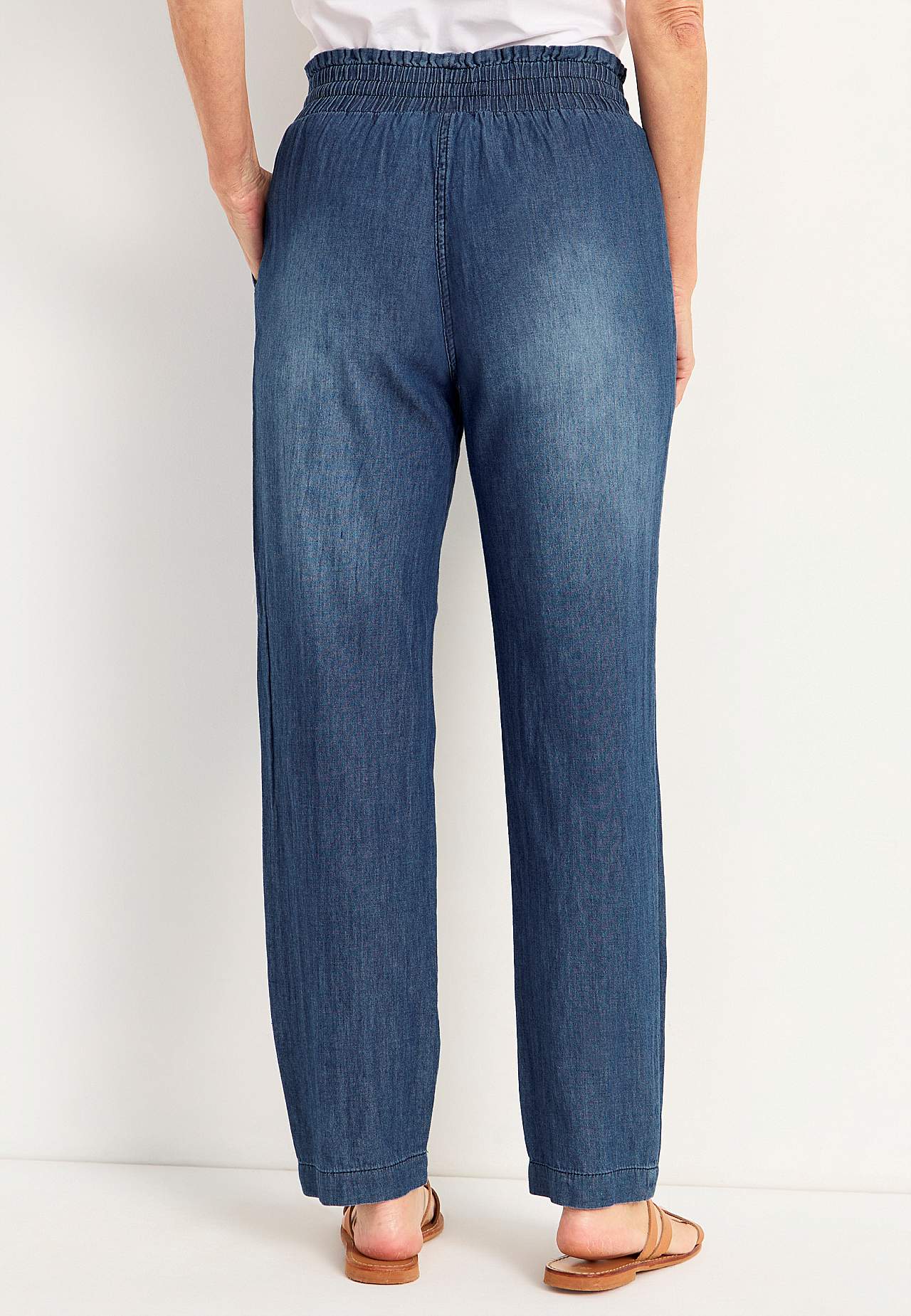 Lange bukser i blødvasket denim