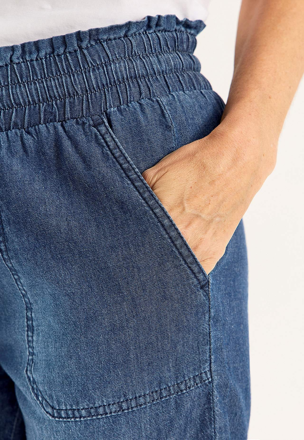 Shorts i vasket denim Jade