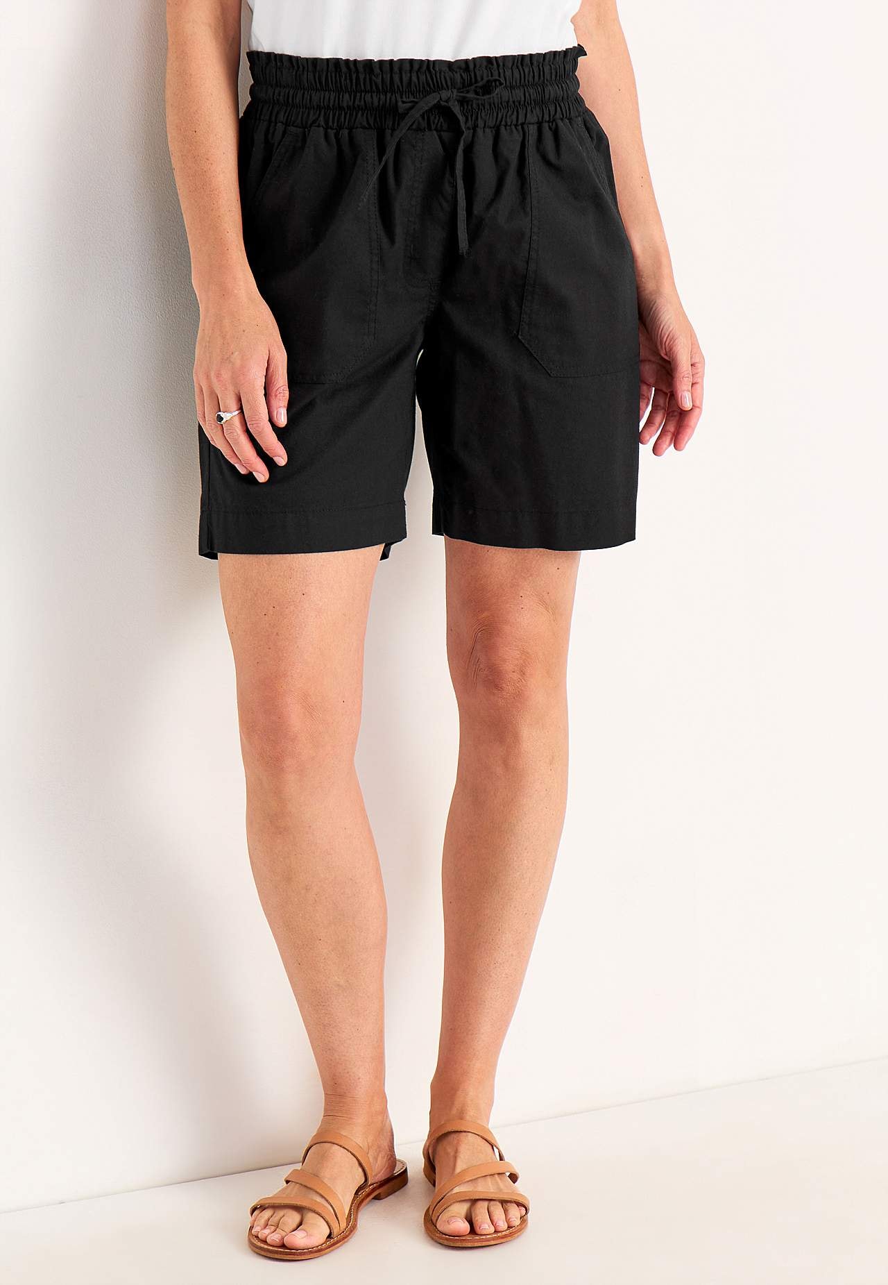 Shorts i vasket bomuld Jade