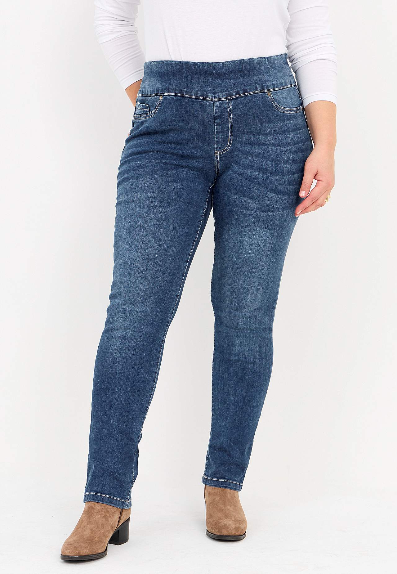 Elastisk jegging med høj elastisk talje